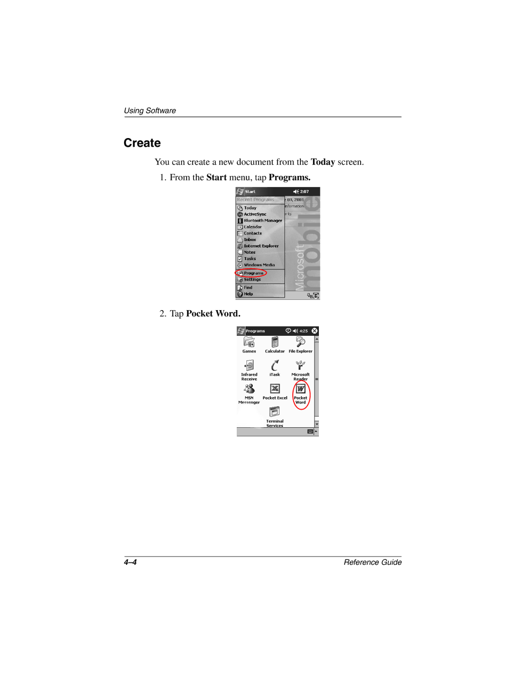 Compaq H3800 manual Create 