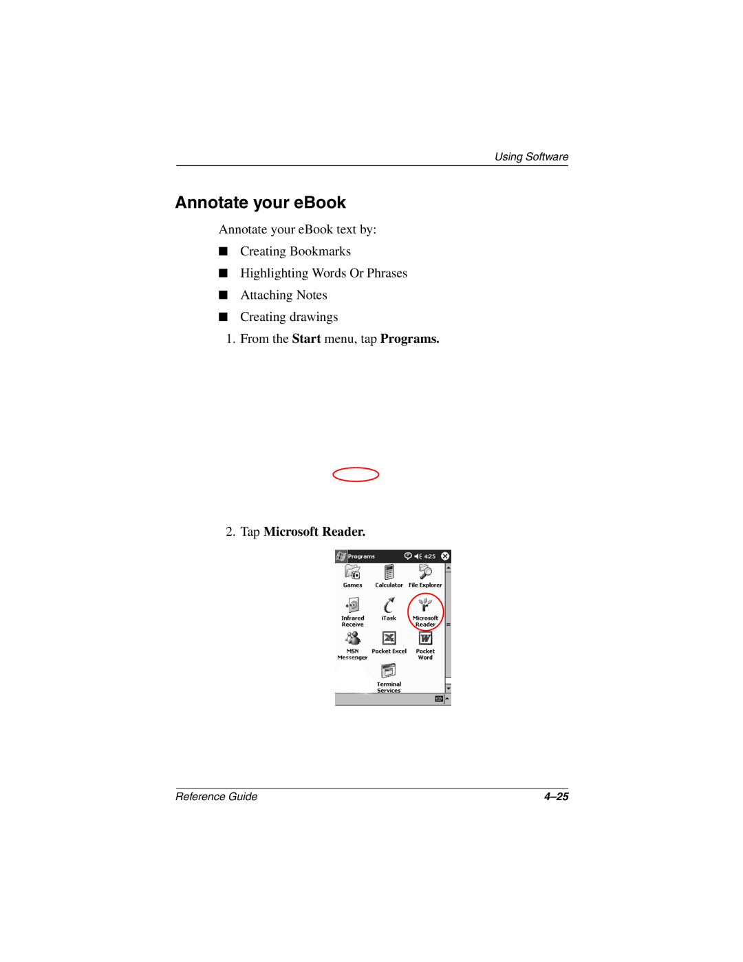 Compaq H3800 manual Annotate your eBook 