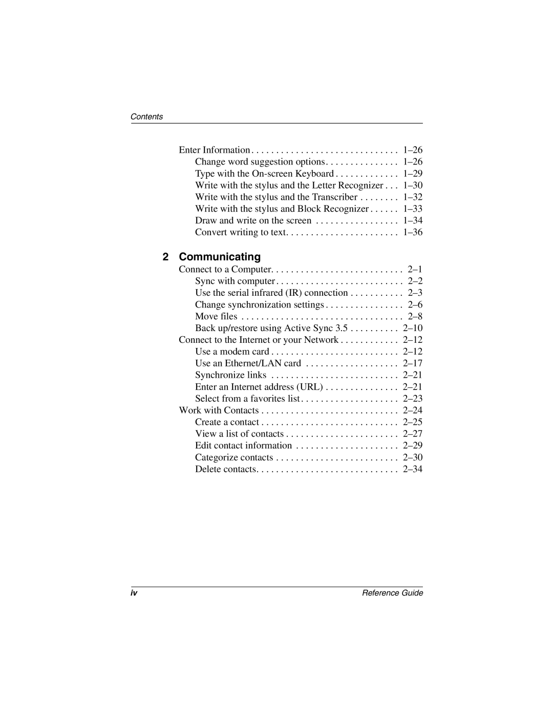 Compaq H3800 manual Communicating 