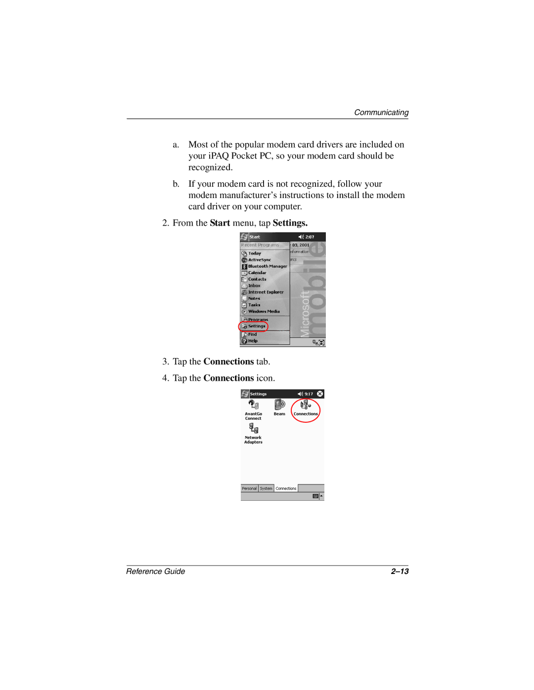 Compaq H3800 manual Reference Guide 