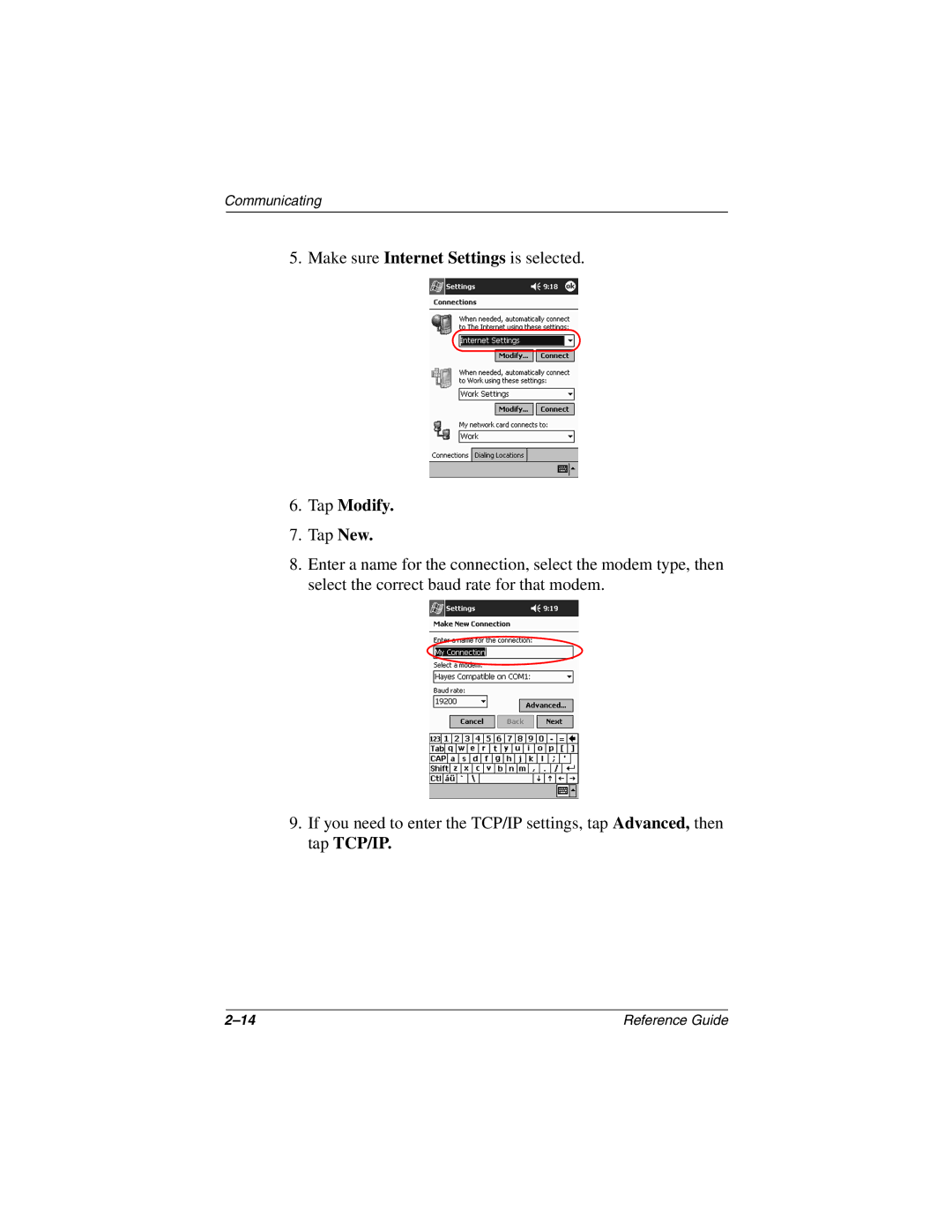 Compaq H3800 manual Tap Modify 