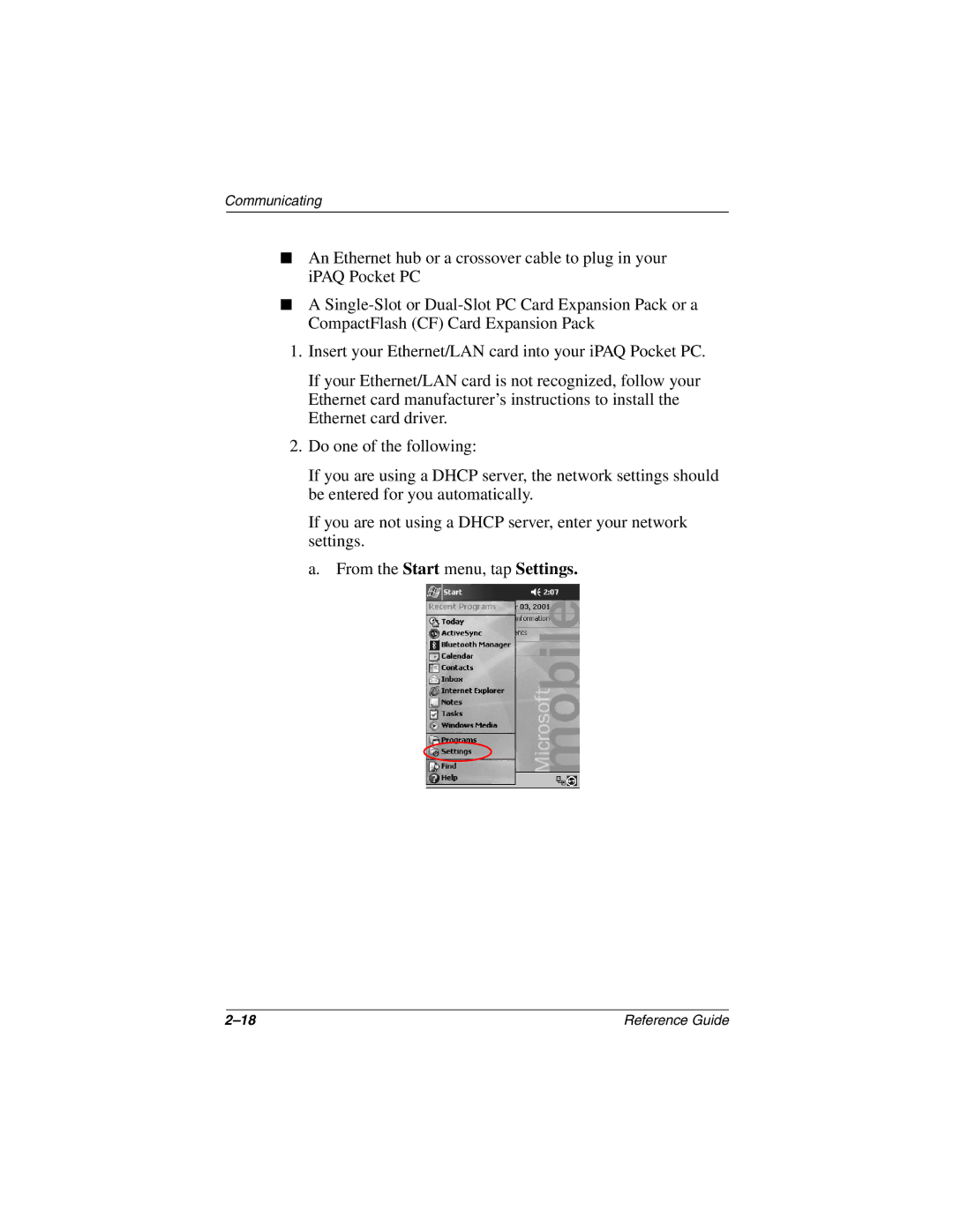 Compaq H3800 manual Communicating 