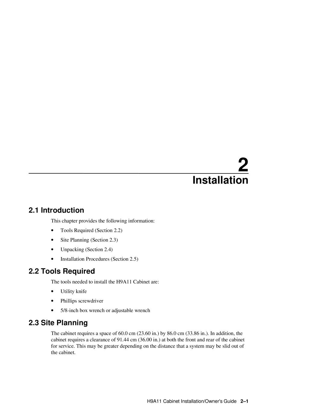 Compaq H9A11 manual Introduction, Tools Required, Site Planning 