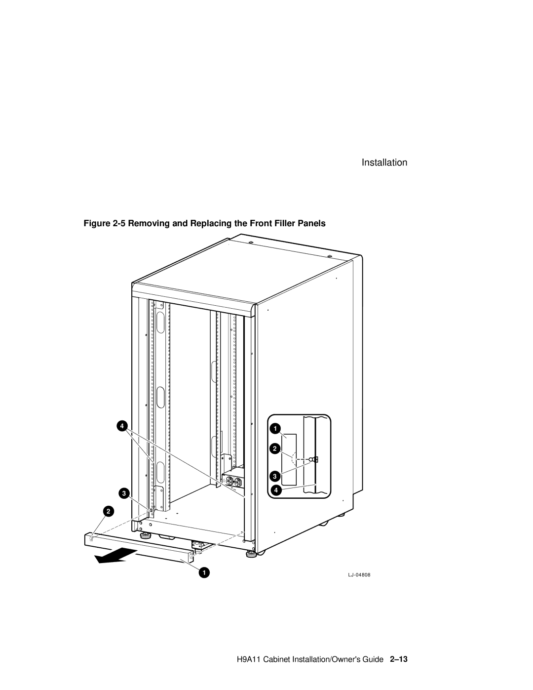 Compaq H9A11 manual Removing and Replacing the Front Filler Panels 