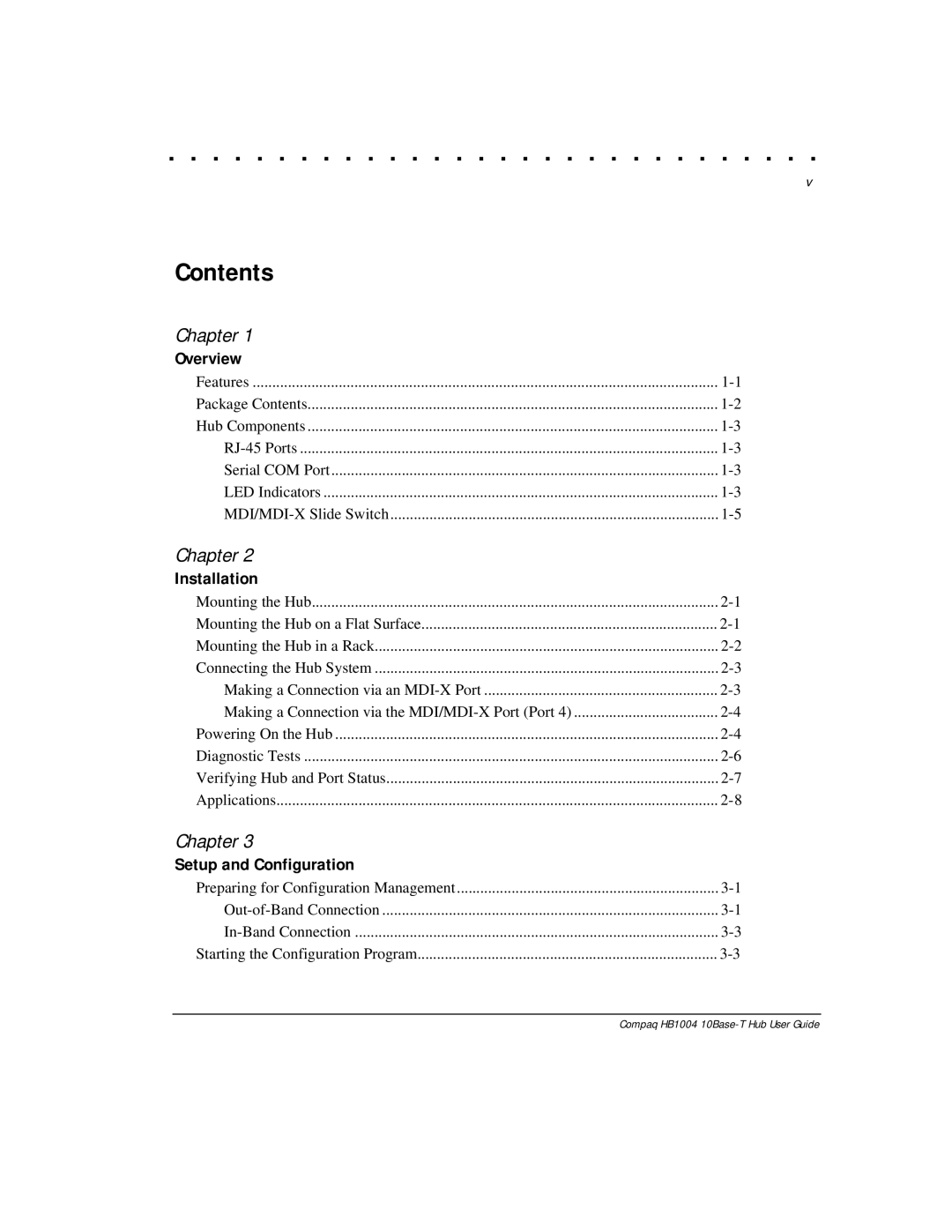 Compaq HB1004 manual Contents 