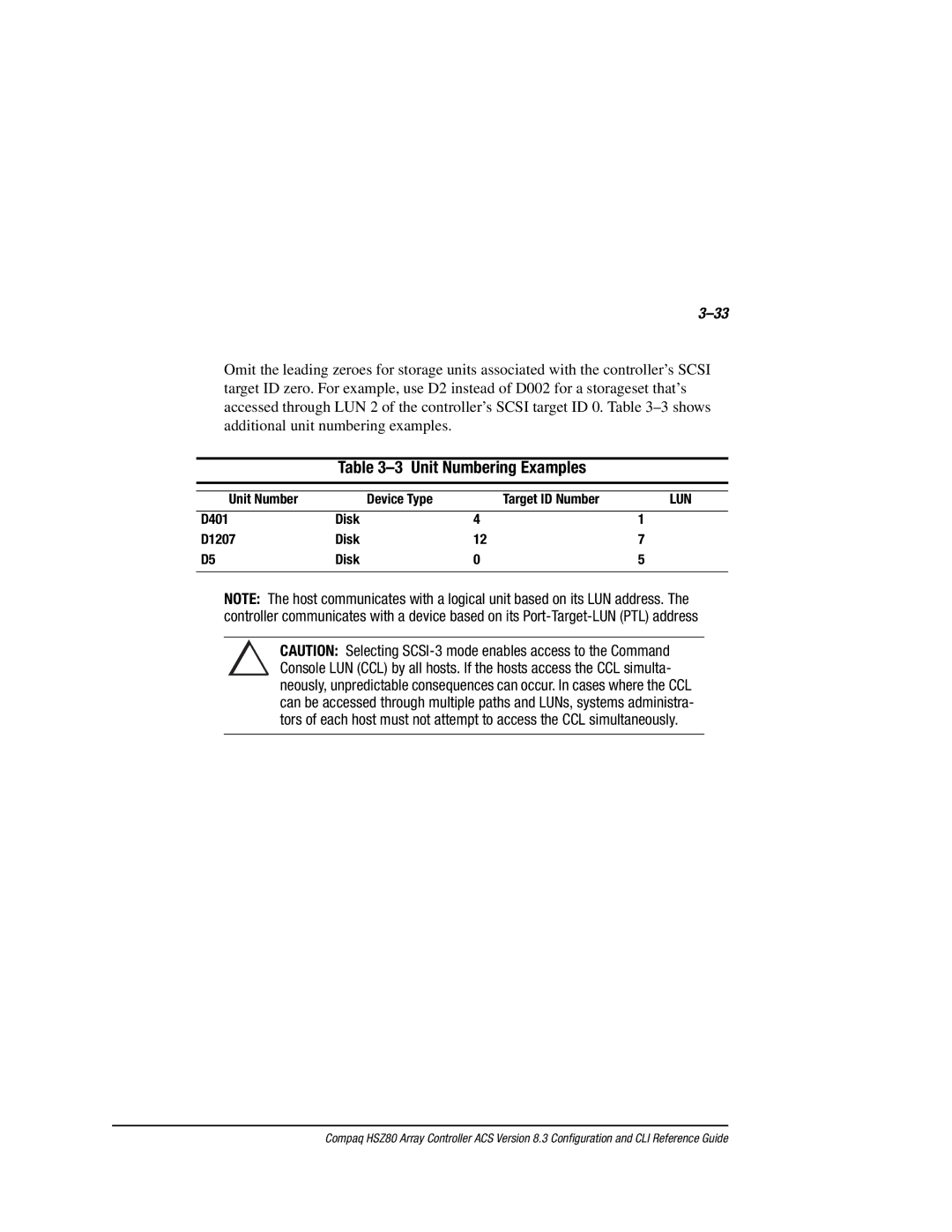 Compaq HSZ80 manual Unit Numbering Examples, Lun 