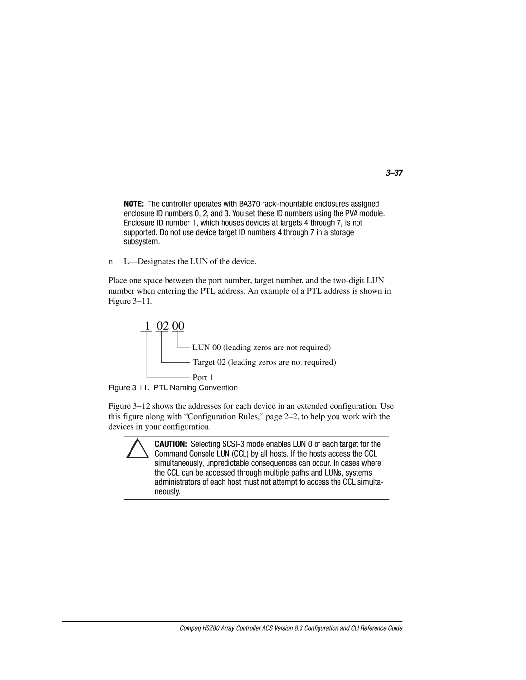 Compaq HSZ80 manual PTL Naming Convention 