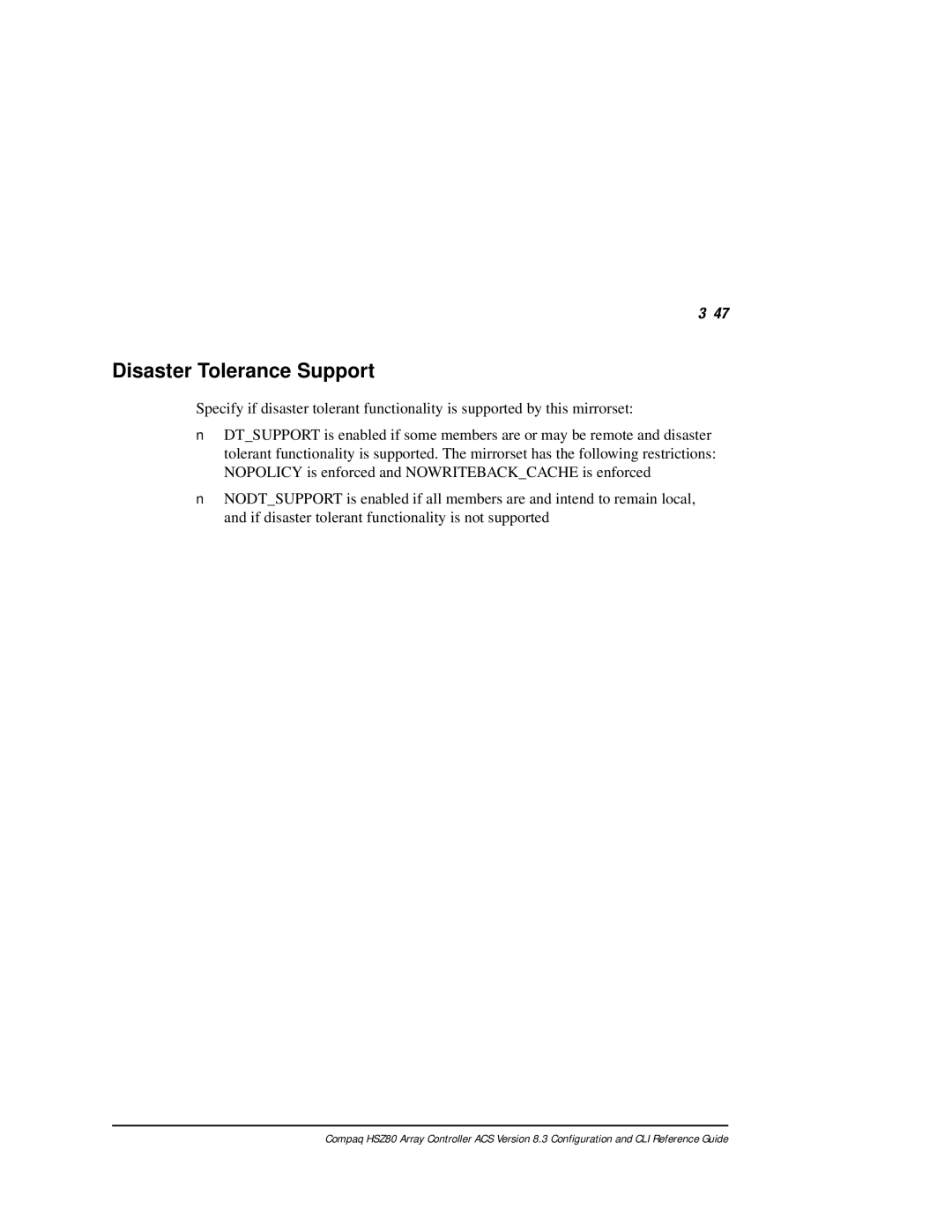 Compaq HSZ80 manual Disaster Tolerance Support 