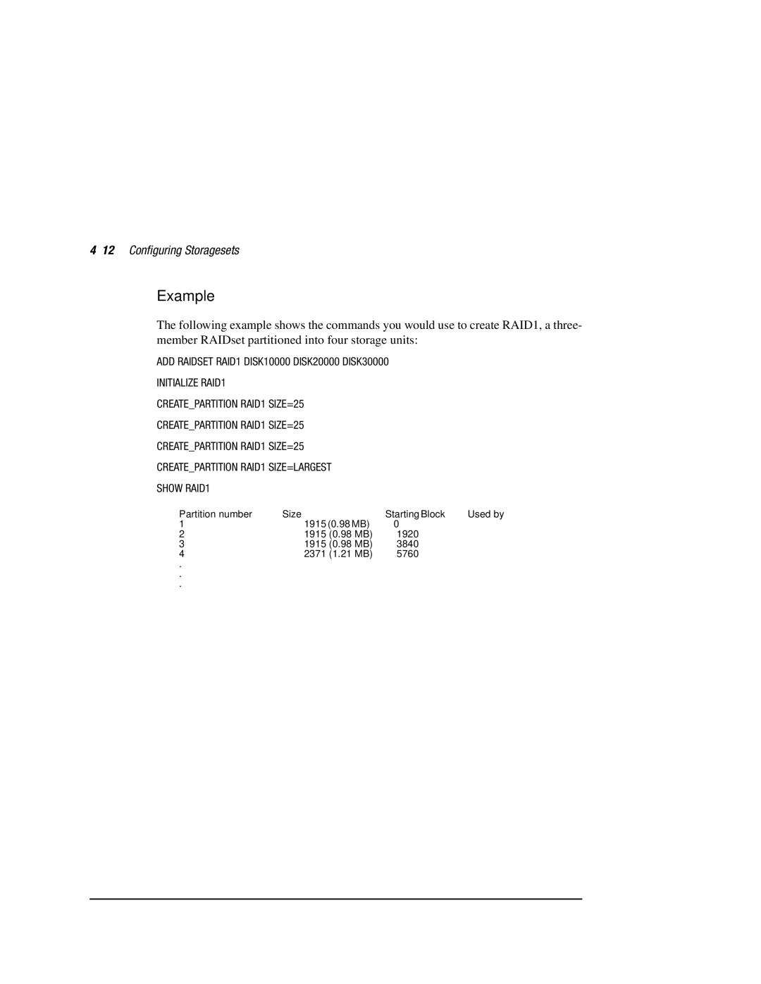 Compaq HSZ80 manual 12Configuring Storagesets 