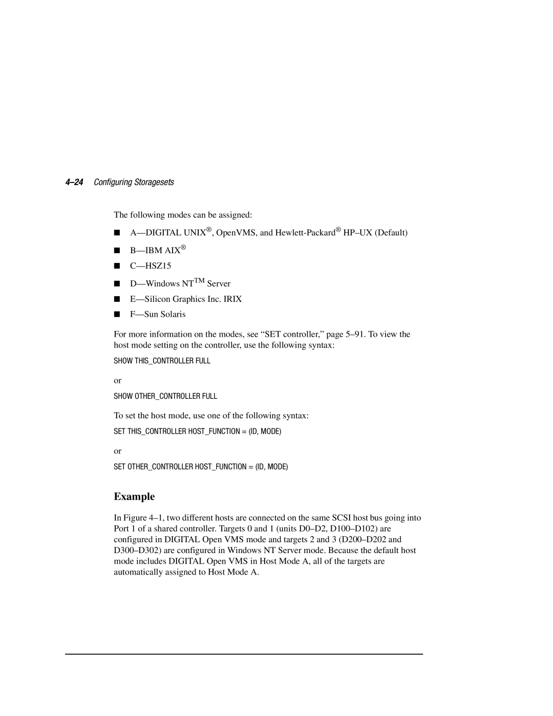 Compaq HSZ80 manual 24Configuring Storagesets, Ibm Aix 