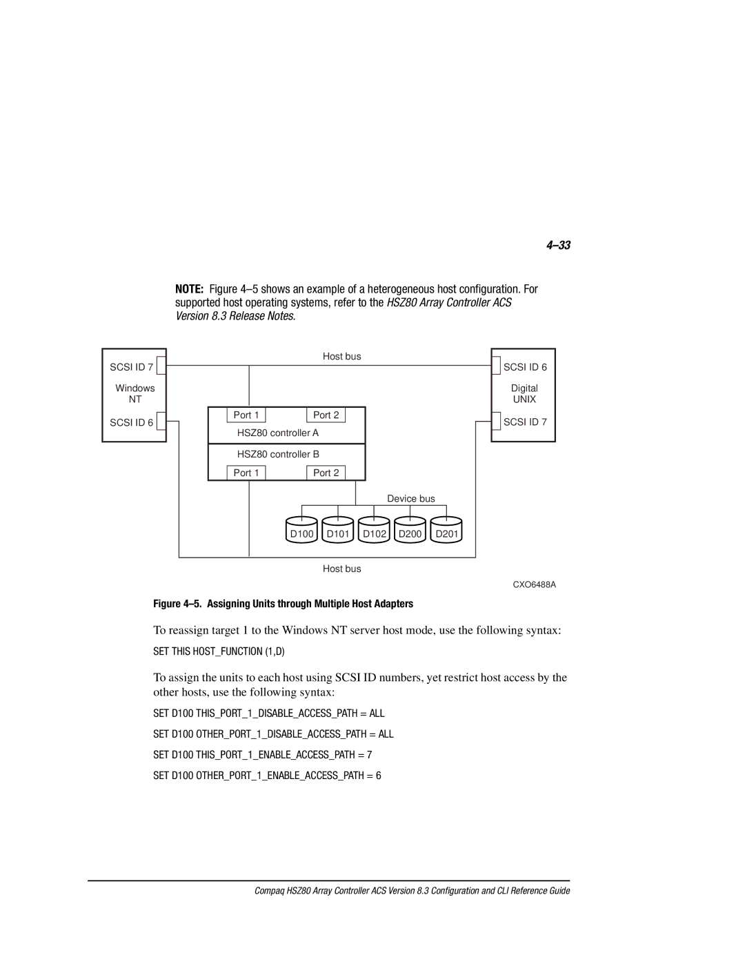 Compaq HSZ80 manual Assigning Units through Multiple Host Adapters 