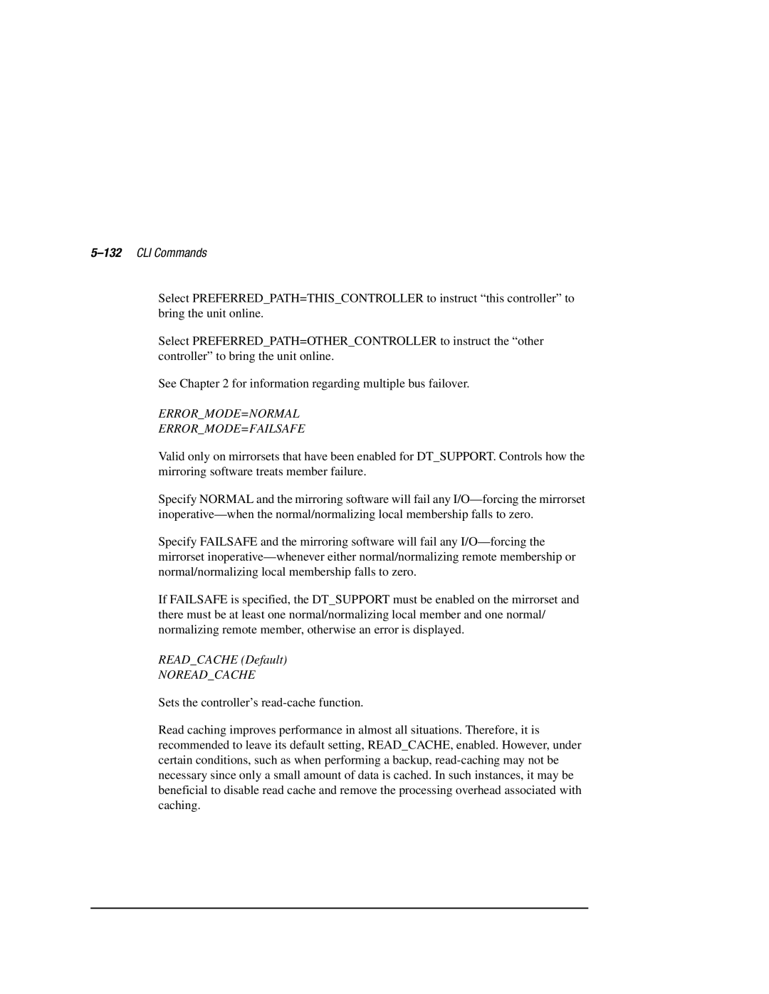 Compaq HSZ80 manual 132CLI Commands, Errormode=Normal Errormode=Failsafe 