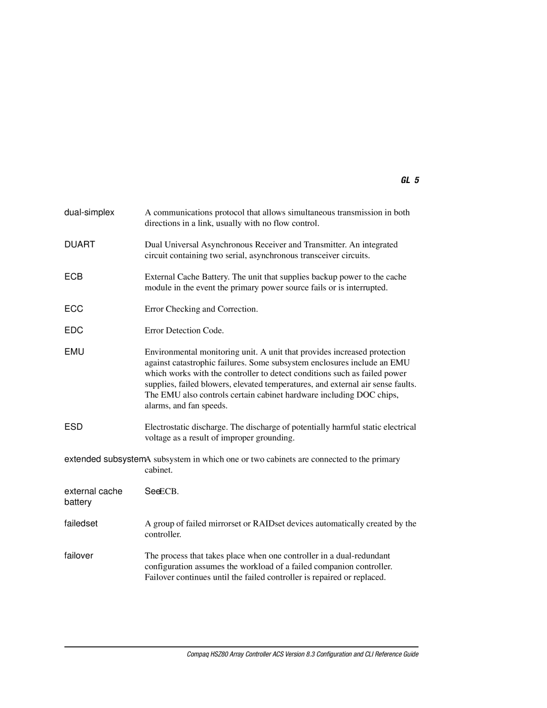 Compaq HSZ80 manual Dual-simplex, See ECB 