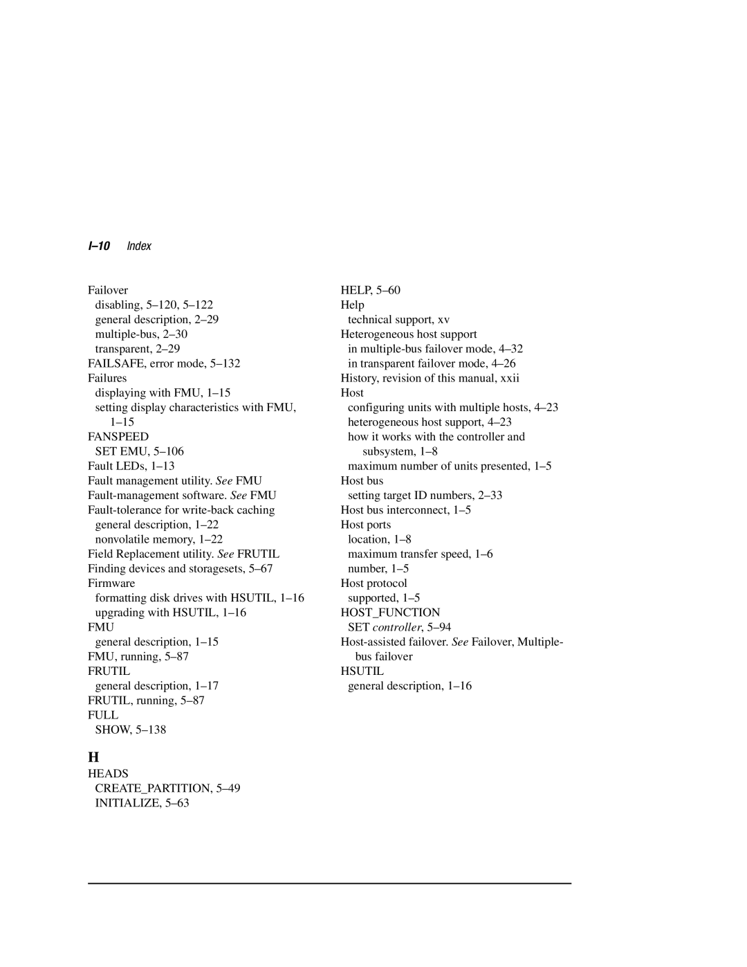 Compaq HSZ80 manual Index 