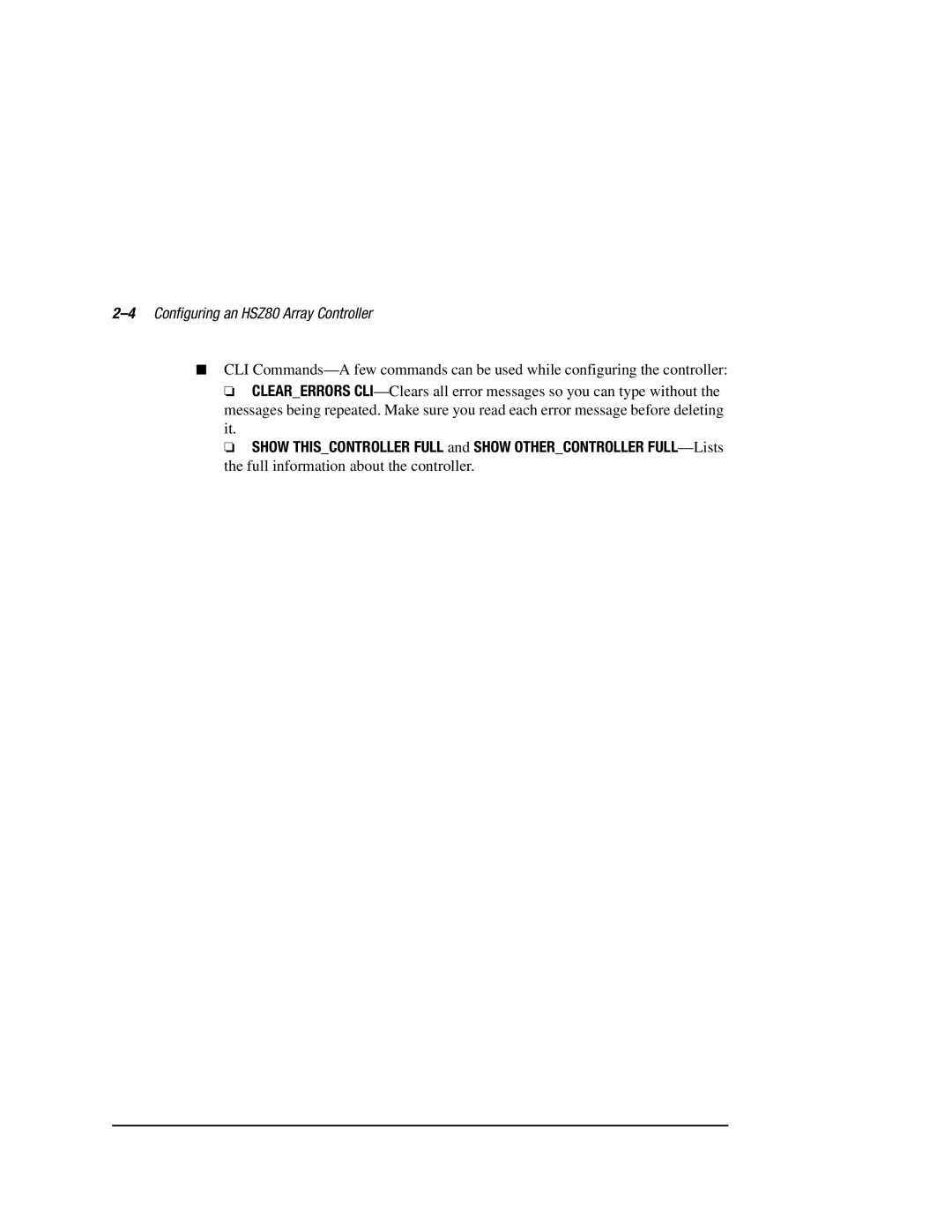 Compaq manual 4Configuring an HSZ80 Array Controller 