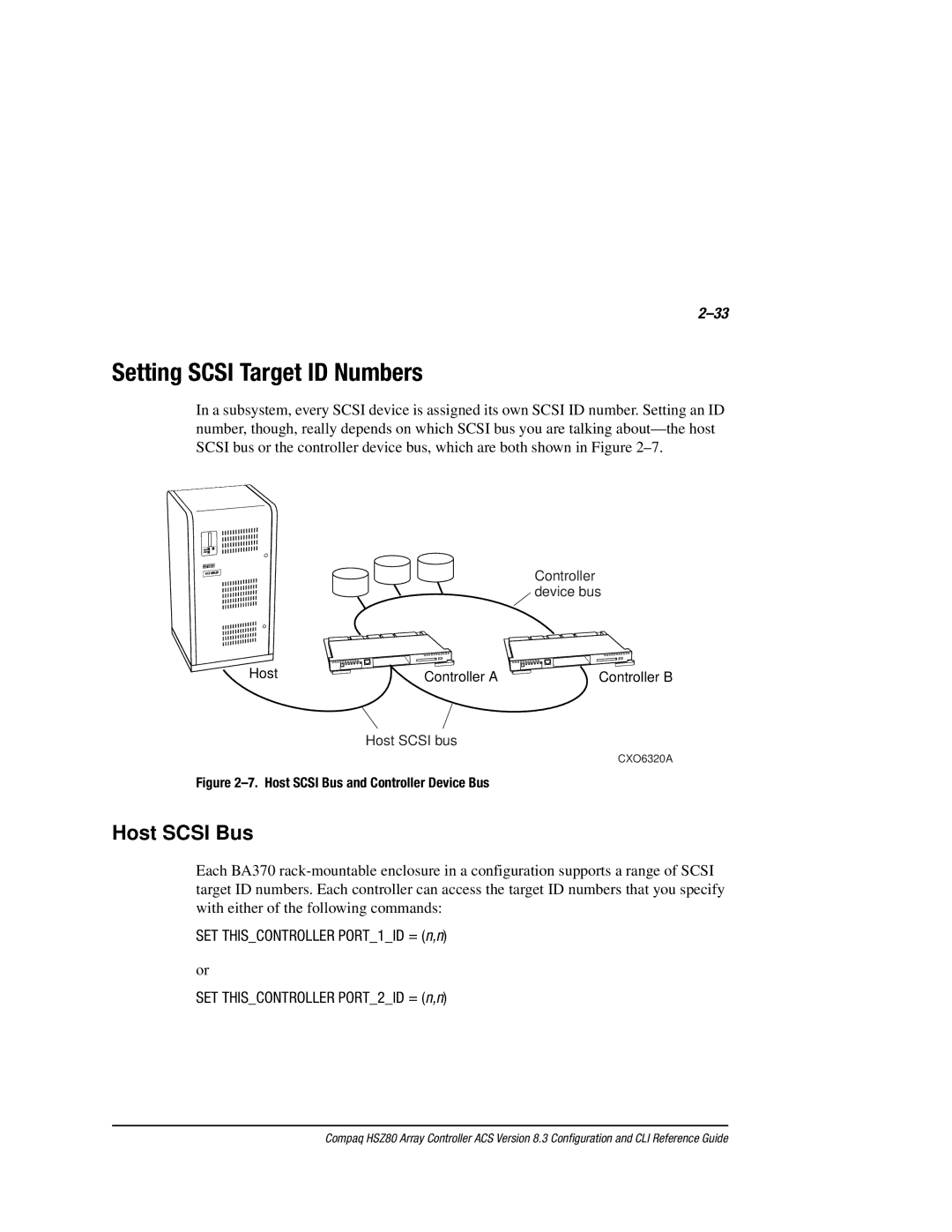 Compaq HSZ80 manual Setting Scsi Target ID Numbers, Host Scsi Bus 