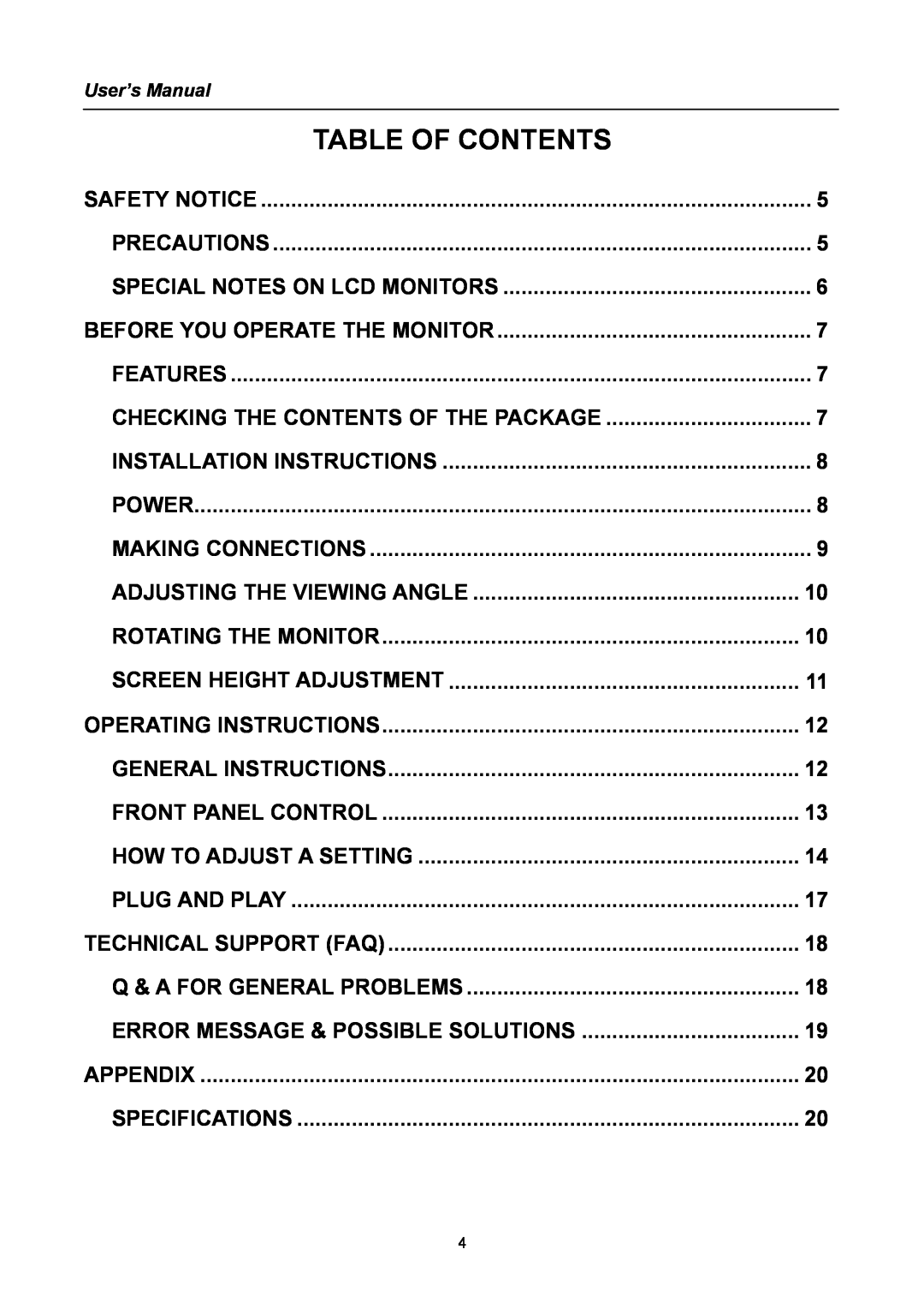 Compaq HW194 user manual Table Of Contents 