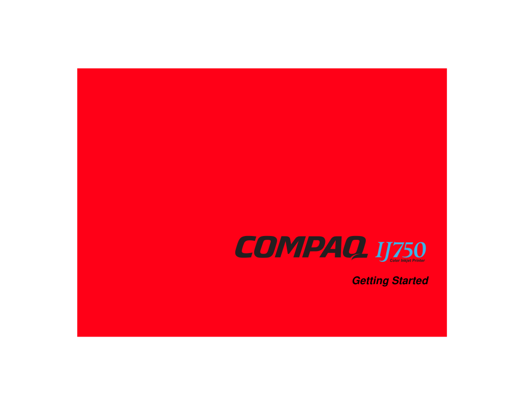Compaq IJ750 manual Getting Started 