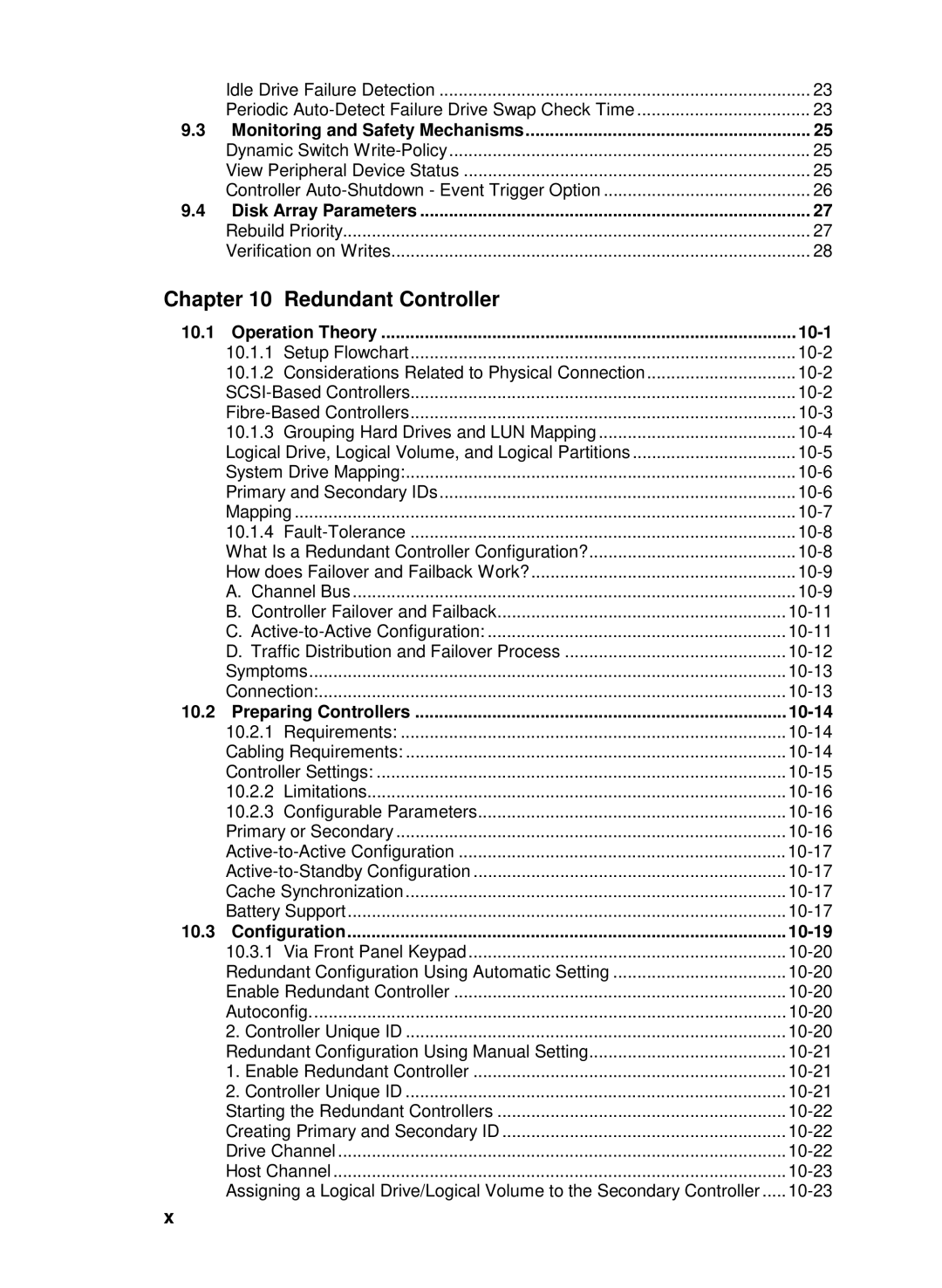 Compaq Infortrend manual Redundant Controller, 10-14, 10-19 