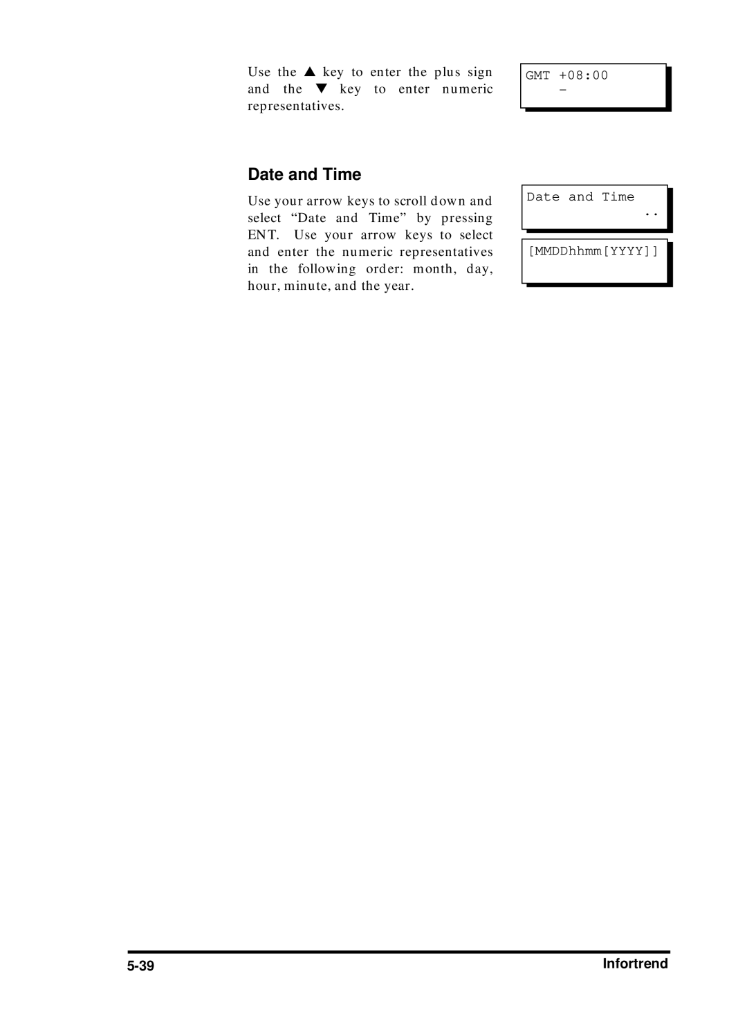 Compaq Infortrend manual GMT +0800, Date and Time MMDDhhmmYYYY 