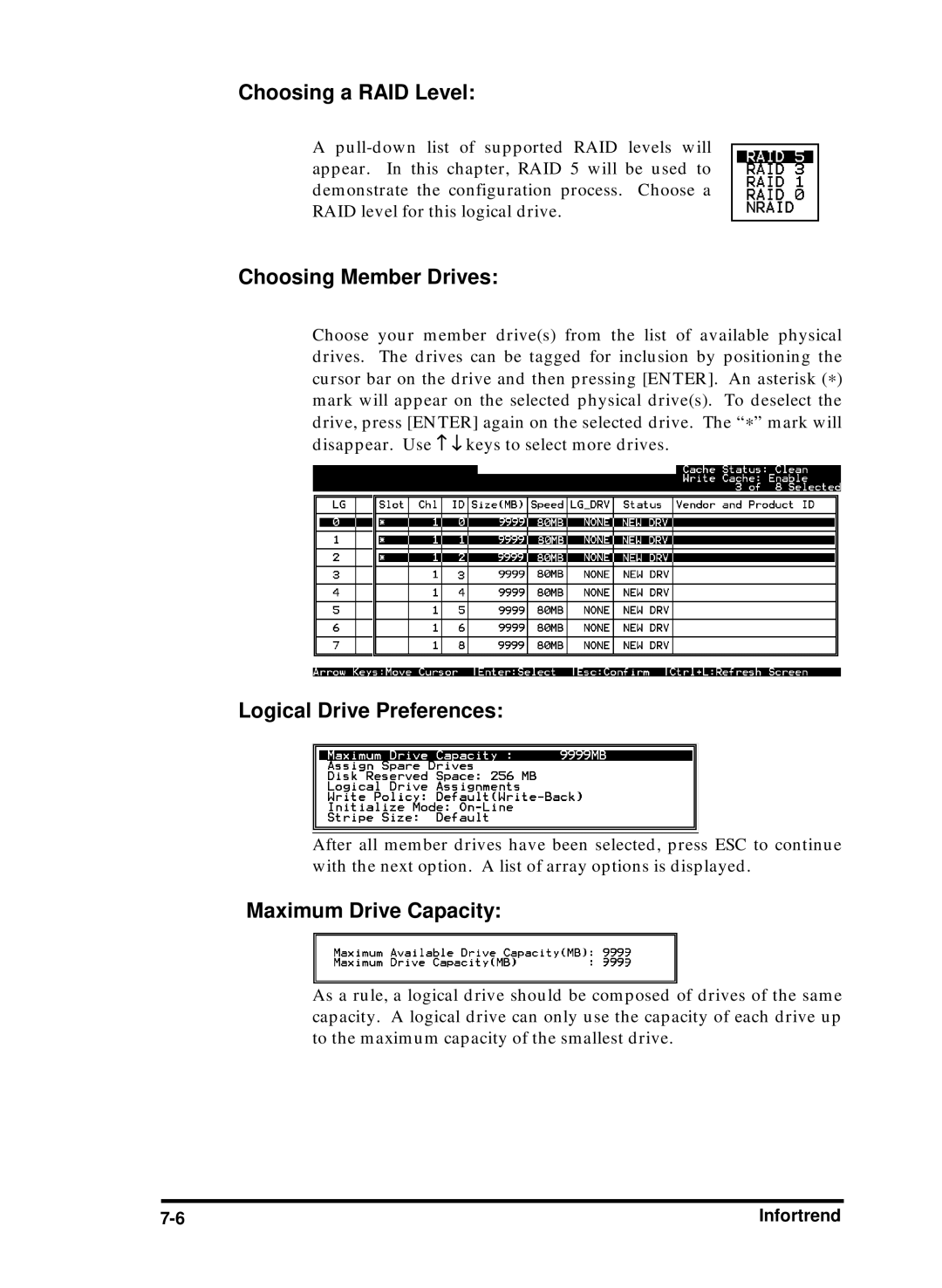 Compaq Infortrend manual Choosing a RAID Level 