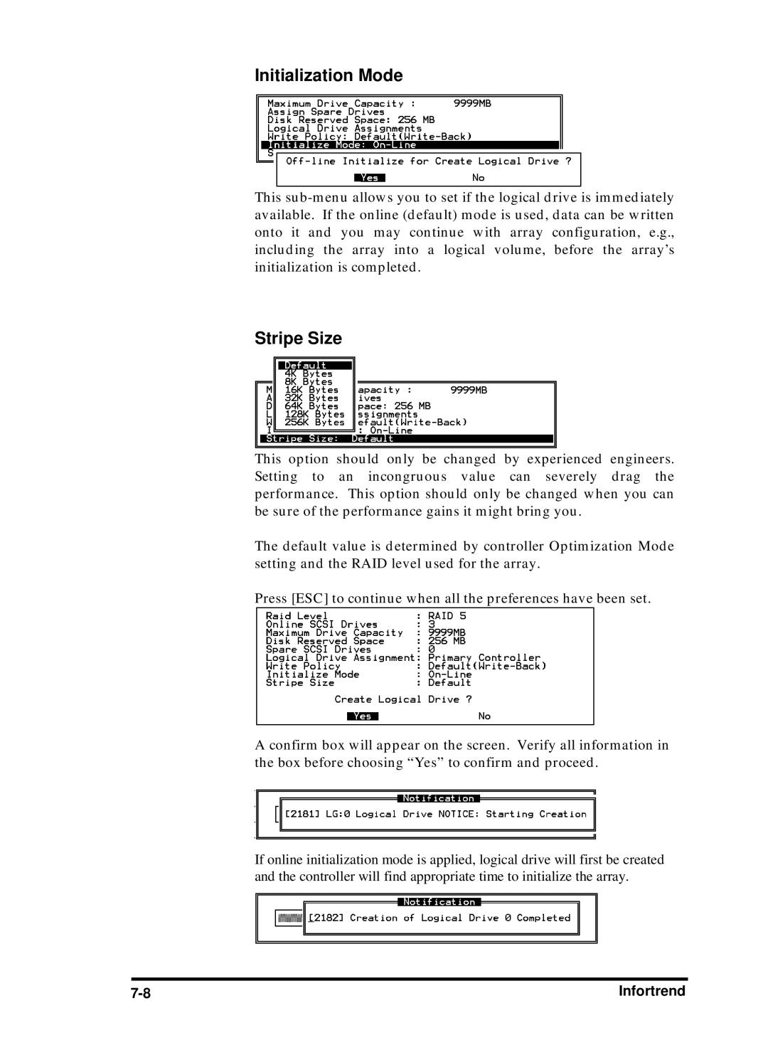 Compaq Infortrend manual Initialization Mode 