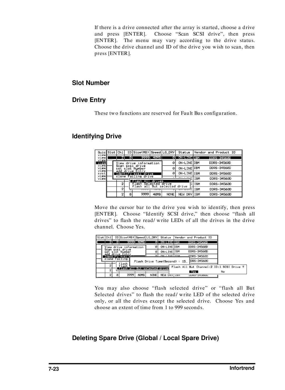 Compaq Infortrend manual Slot Number Drive Entry, Identifying Drive 