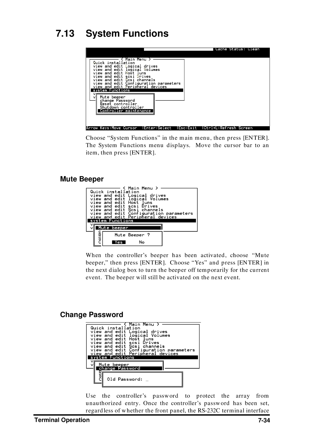 Compaq Infortrend manual System Functions 