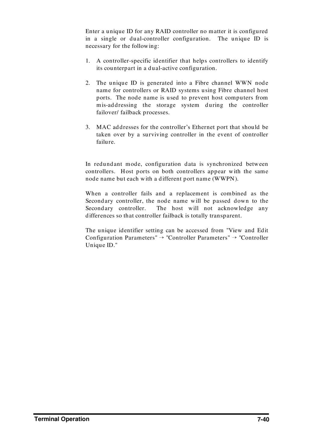 Compaq Infortrend manual Terminal Operation 