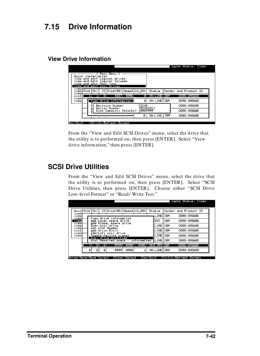 Compaq Infortrend manual Scsi Drive Utilities, View Drive Information 