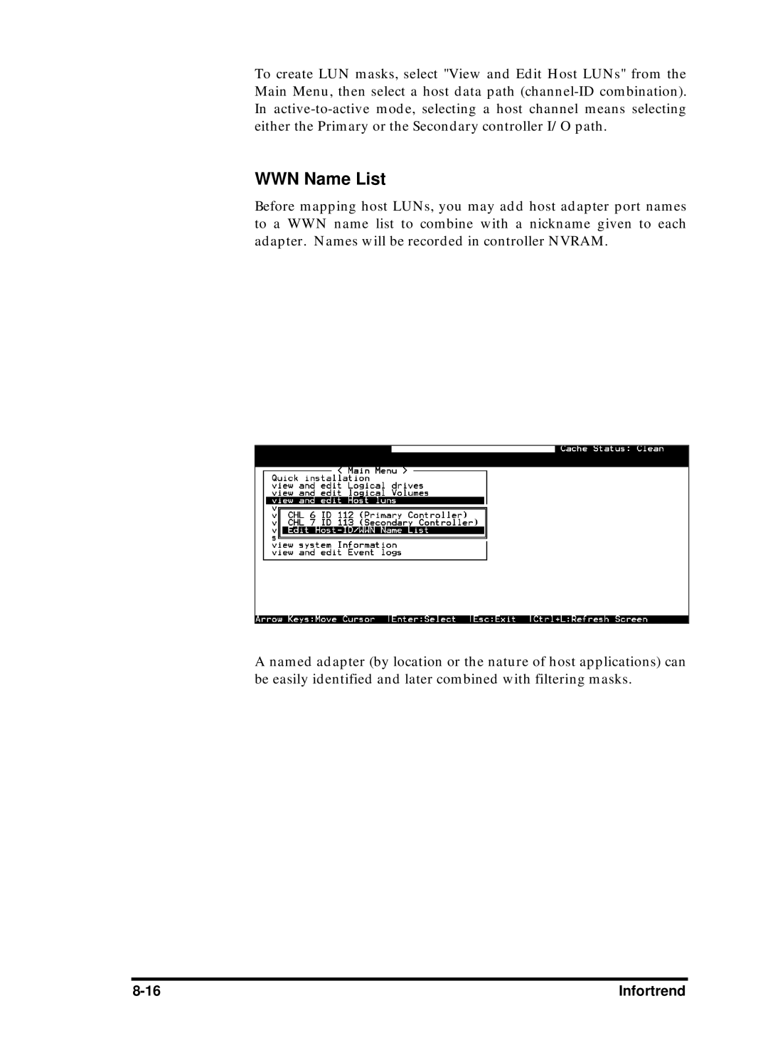 Compaq Infortrend manual WWN Name List 