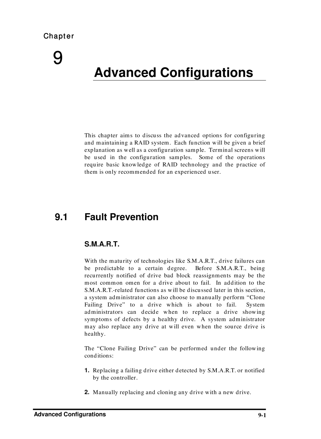 Compaq Infortrend manual Fault Prevention, A.R.T, Advanced Configurations 