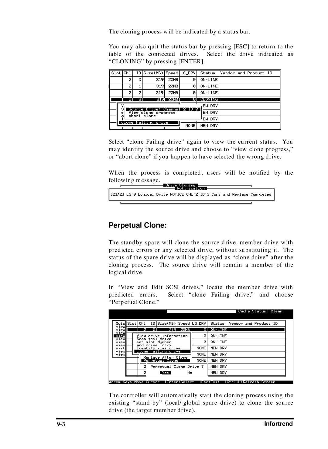 Compaq Infortrend manual Perpetual Clone 