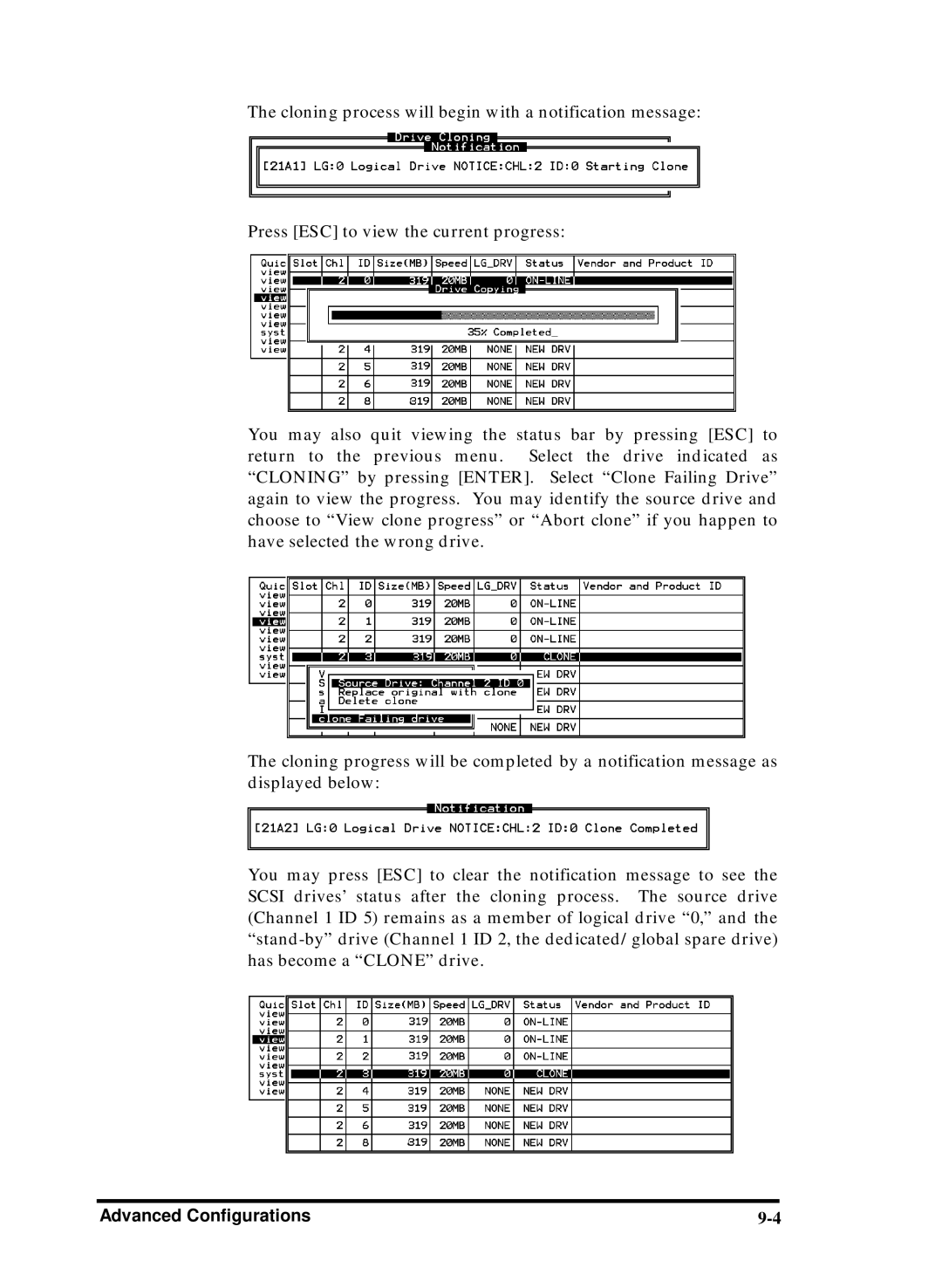 Compaq Infortrend manual Advanced Configurations 