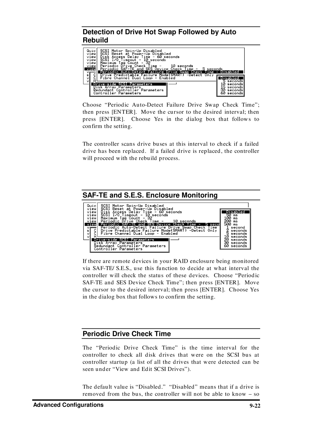 Compaq Infortrend manual Detection of Drive Hot Swap Followed by Auto Rebuild, SAF-TE and S.E.S. Enclosure Monitoring 