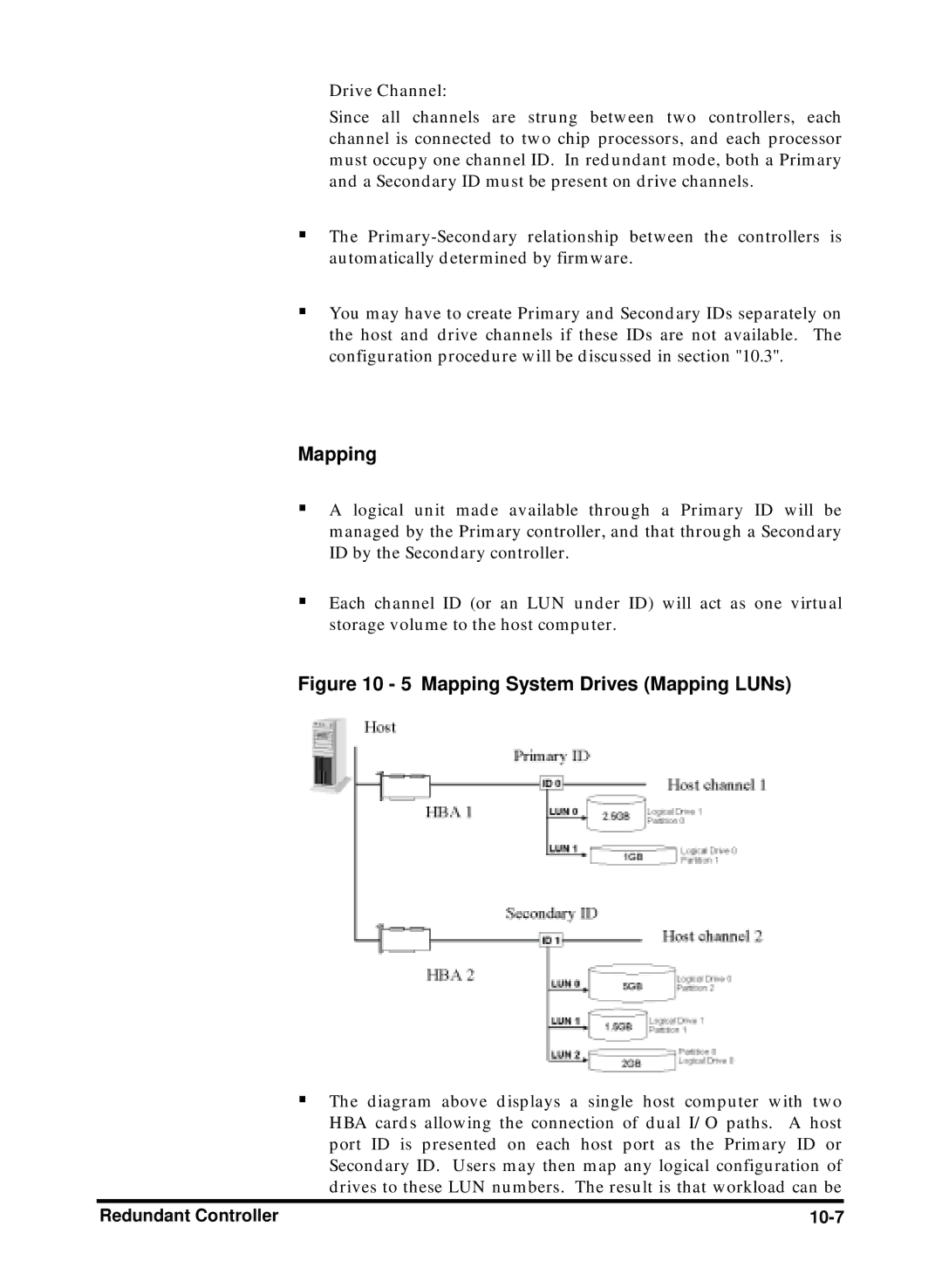 Compaq Infortrend manual Mapping, Redundant Controller 10-7 