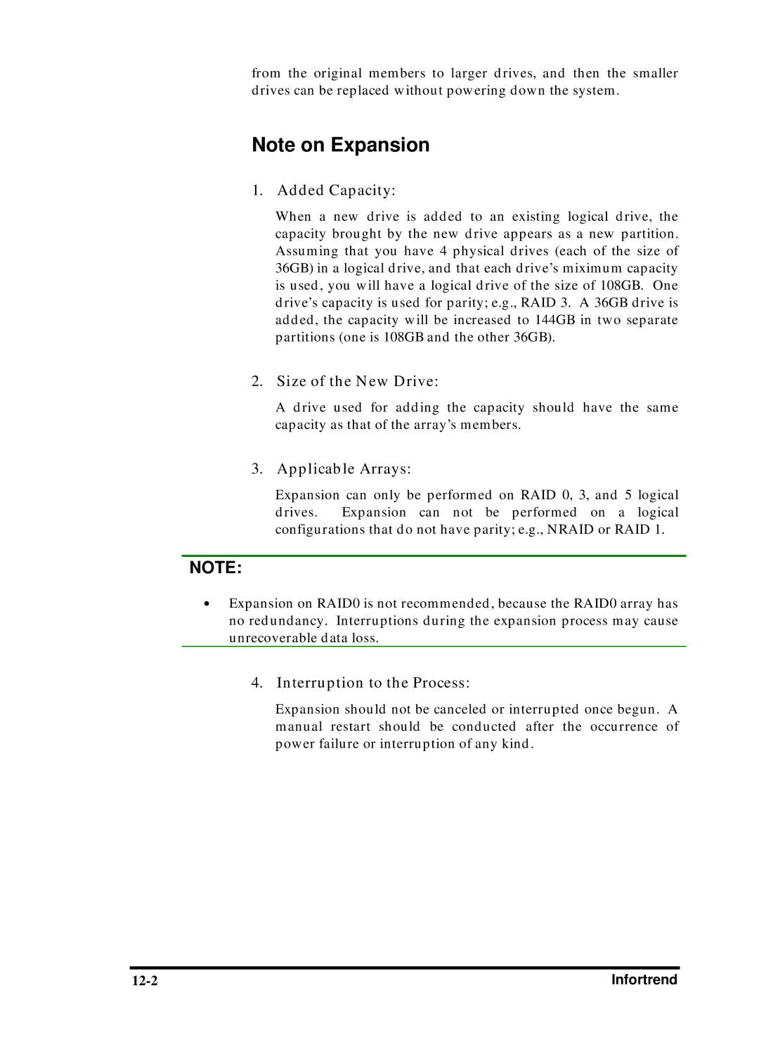 Compaq Infortrend manual Added Capacity 