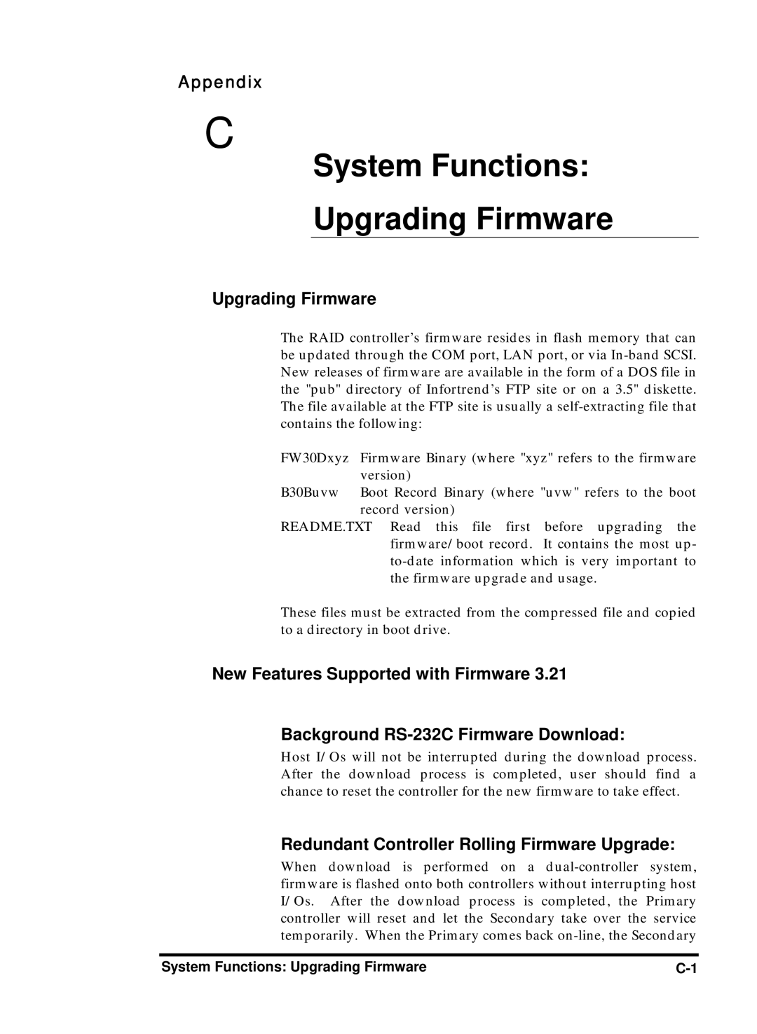 Compaq Infortrend manual Redundant Controller Rolling Firmware Upgrade, System Functions Upgrading Firmware 