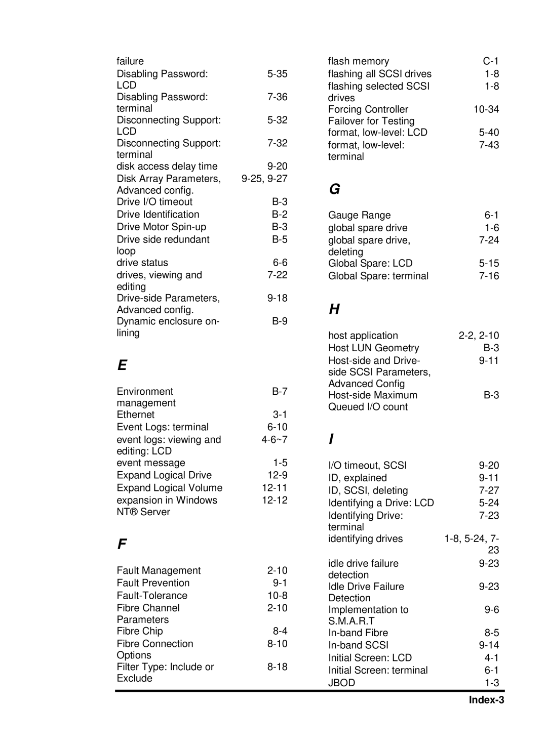 Compaq Infortrend manual Index-3 