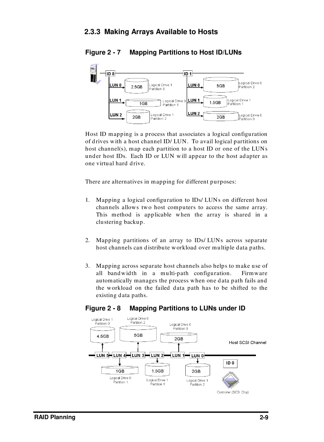 Compaq Infortrend manual Making Arrays Available to Hosts, Mapping Partitions to Host ID/LUNs 