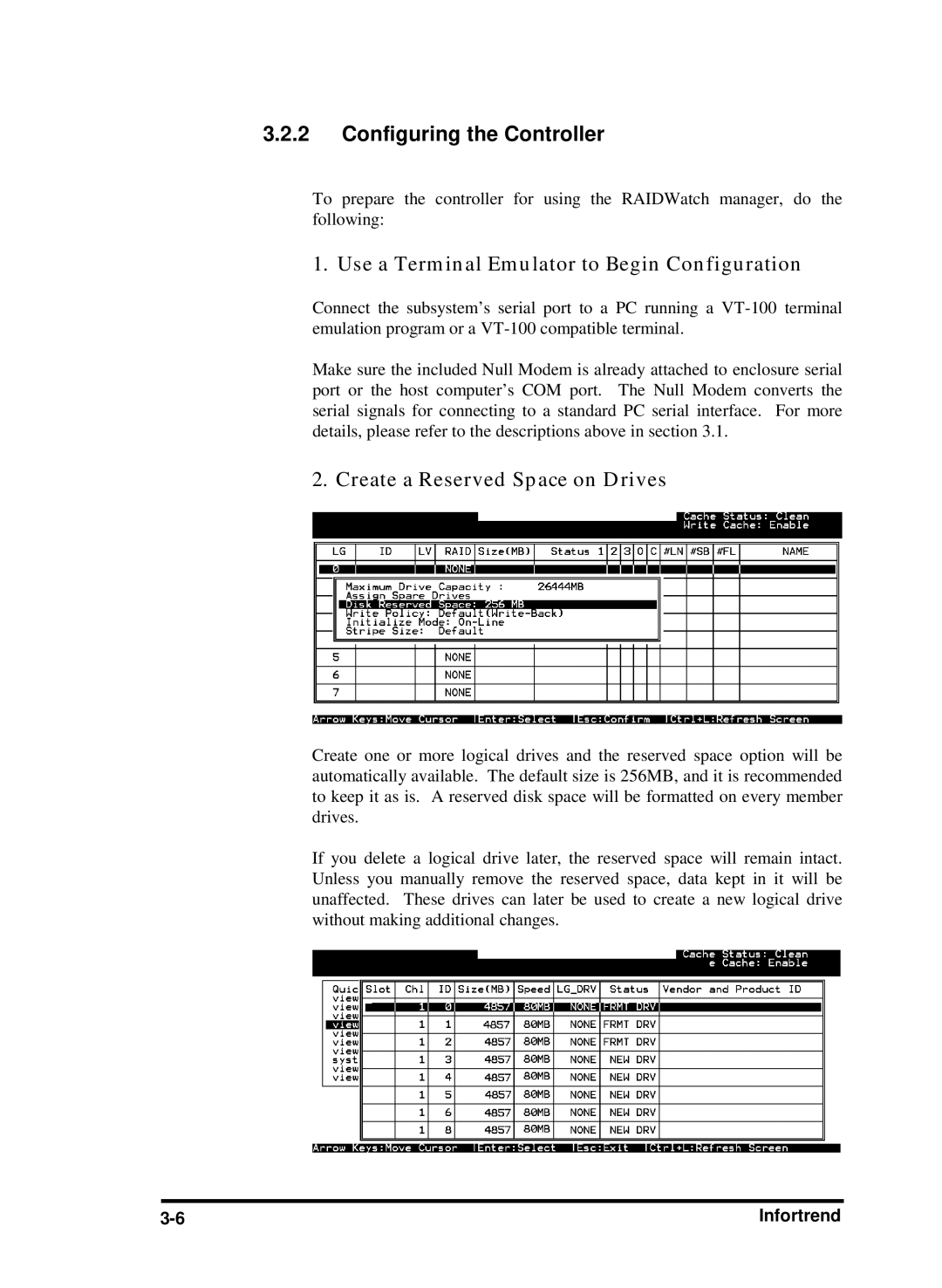 Compaq Infortrend manual Configuring the Controller, Use a Terminal Emulator to Begin Configuration 