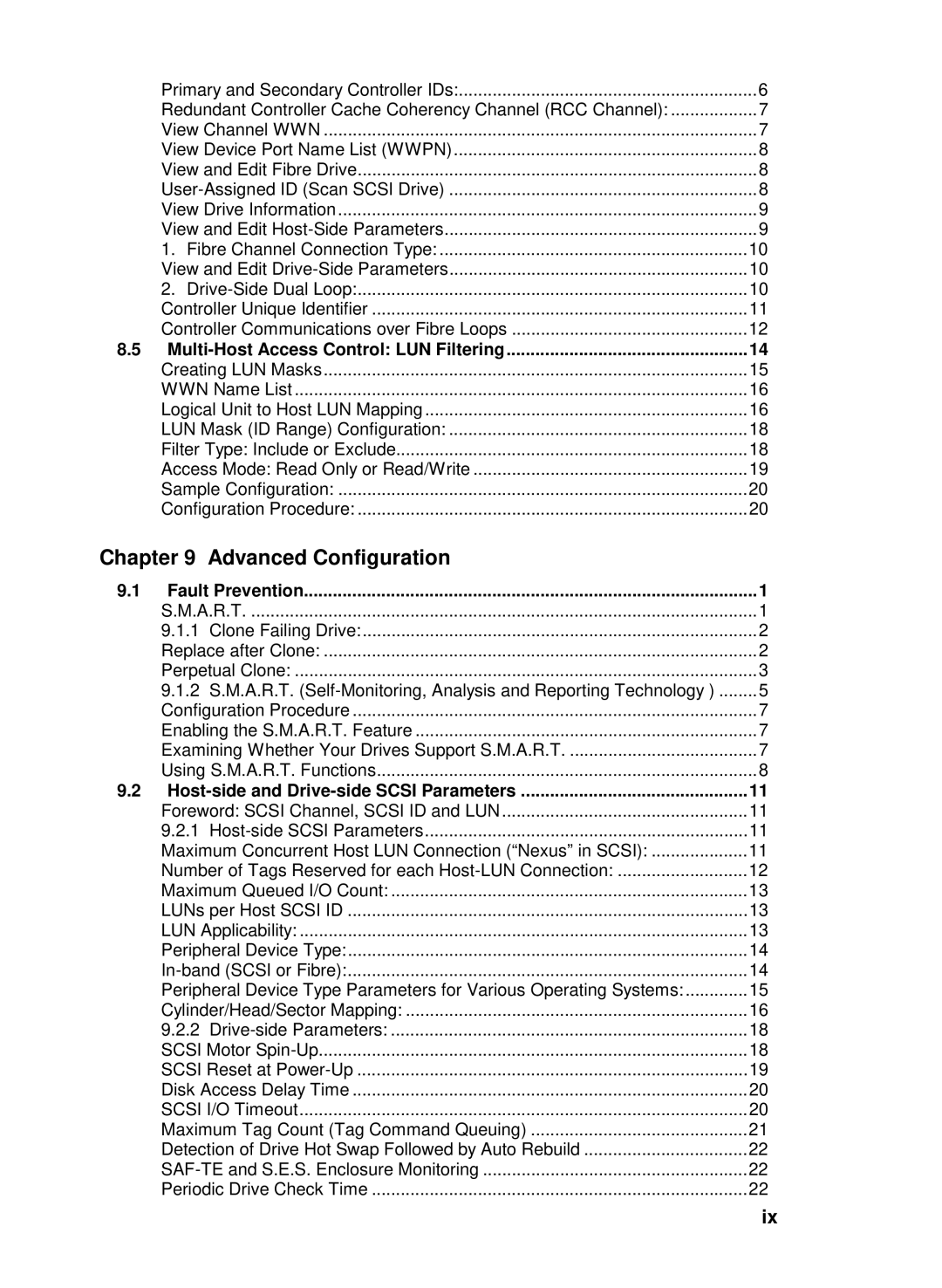 Compaq Infortrend manual Advanced Configuration, Multi-Host Access Control LUN Filtering 