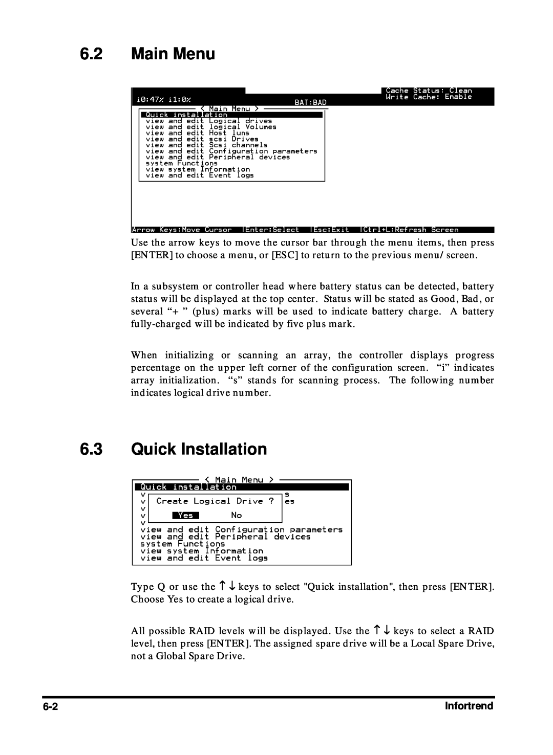 Compaq Infortrend manual Main Menu, Quick Installation 