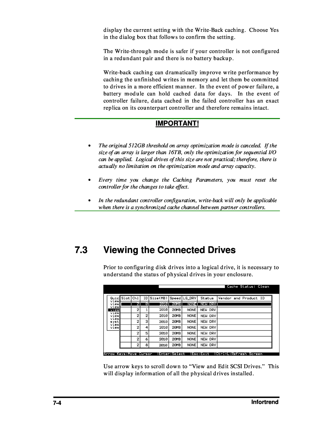 Compaq Infortrend manual Viewing the Connected Drives 