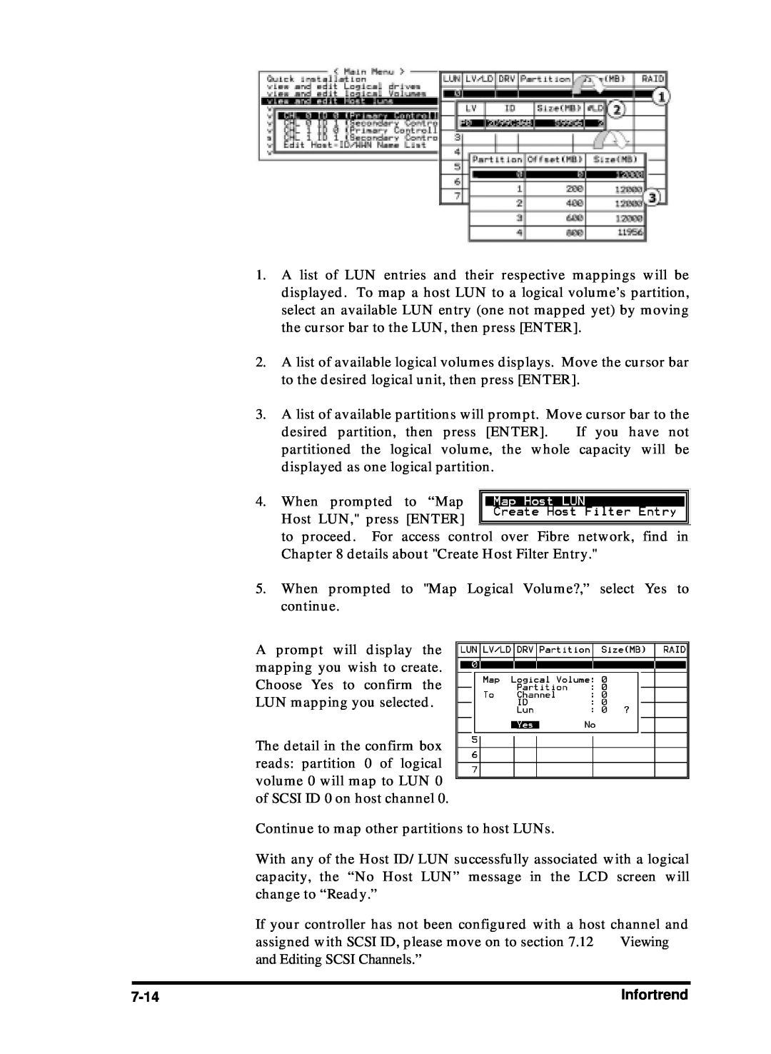 Compaq Infortrend manual When prompted to “Map Host LUN, press ENTER 