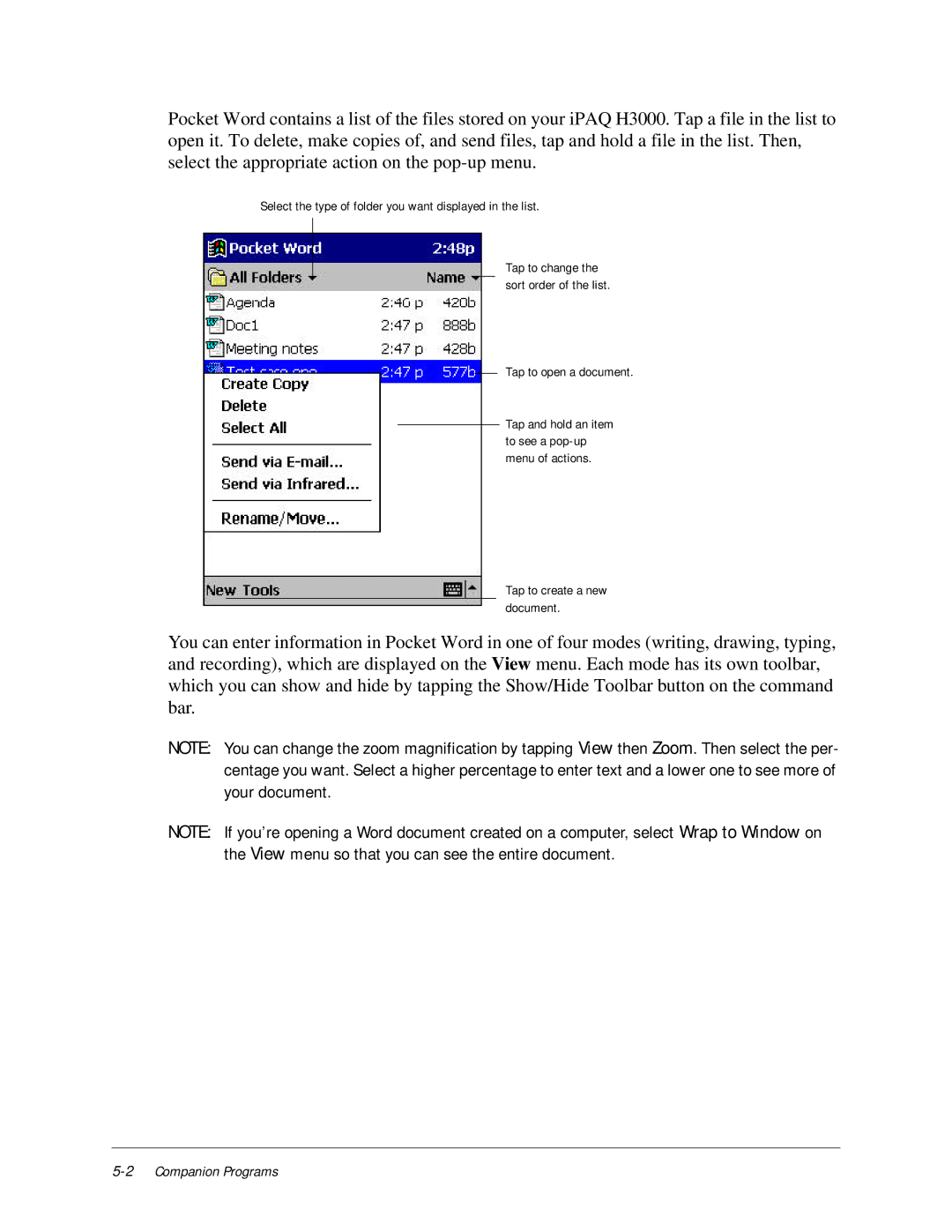 Compaq iPAQ H3000 manual 2Companion Programs 