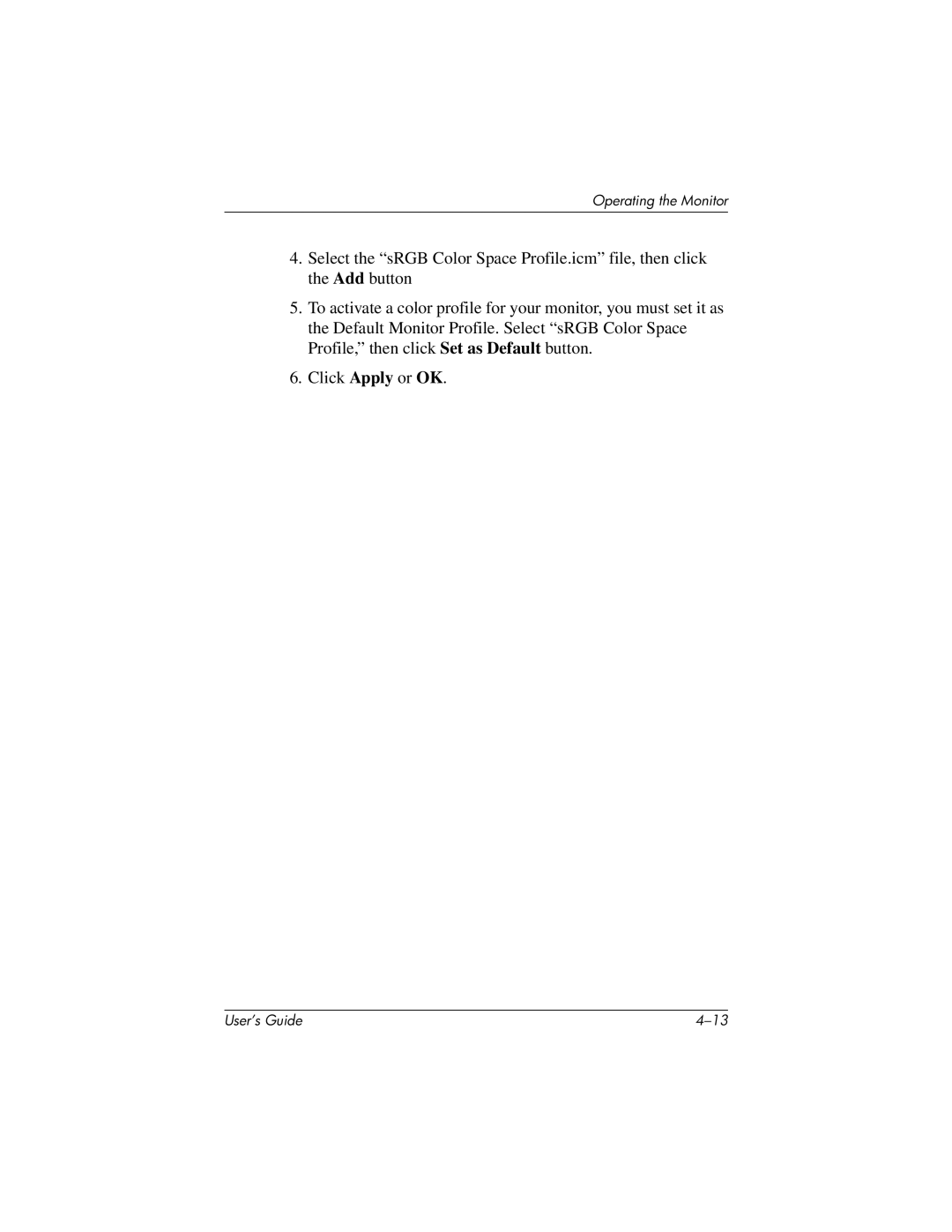 Compaq vf15, L1502m, FP5315, f1723, FP17, FP7317, f1523, FP15, vf17, L1702m technical specifications Operating the Monitor 