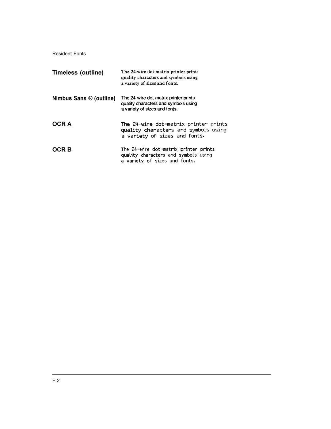 Compaq LA36 user manual Timeless outline Nimbus Sans outline 