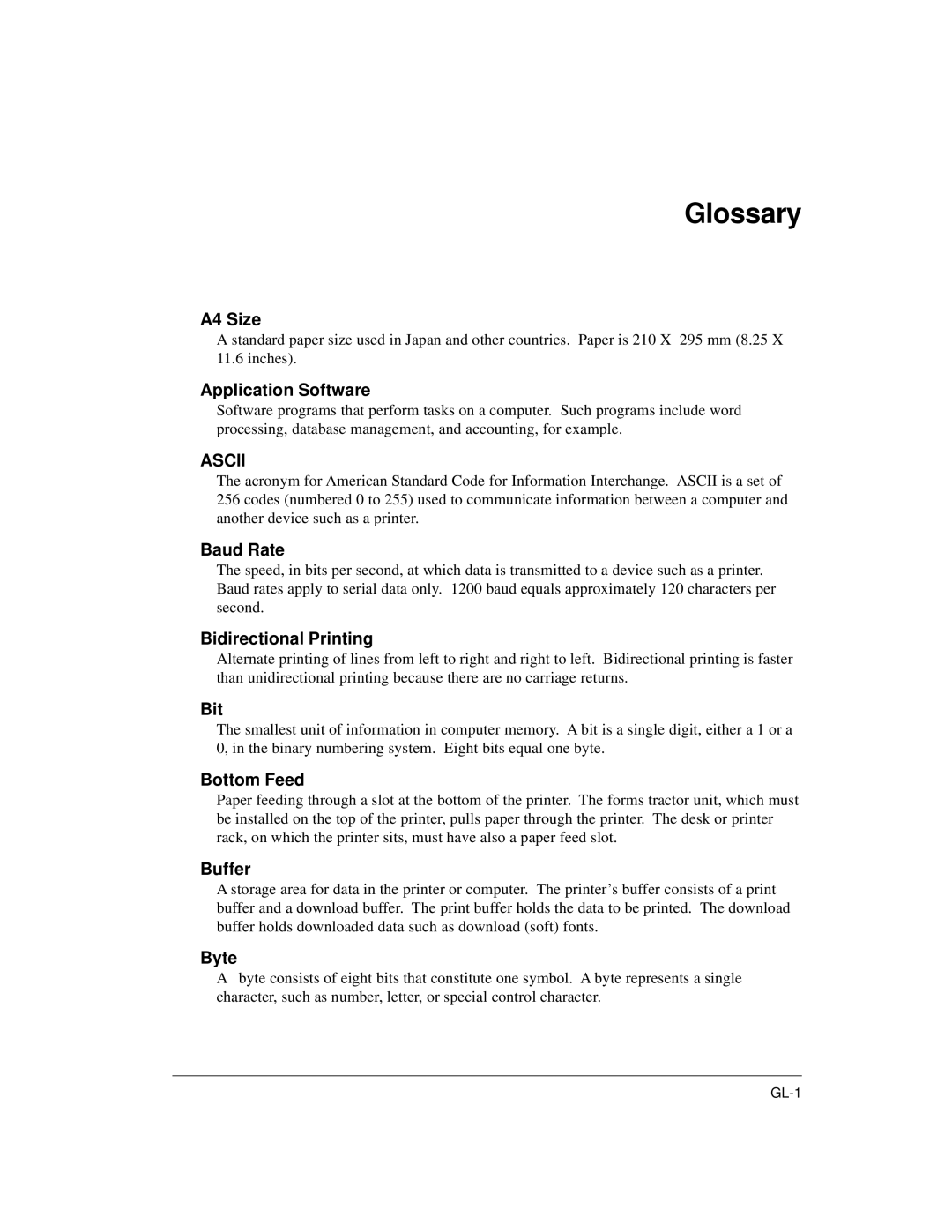 Compaq LA36 user manual Glossary 