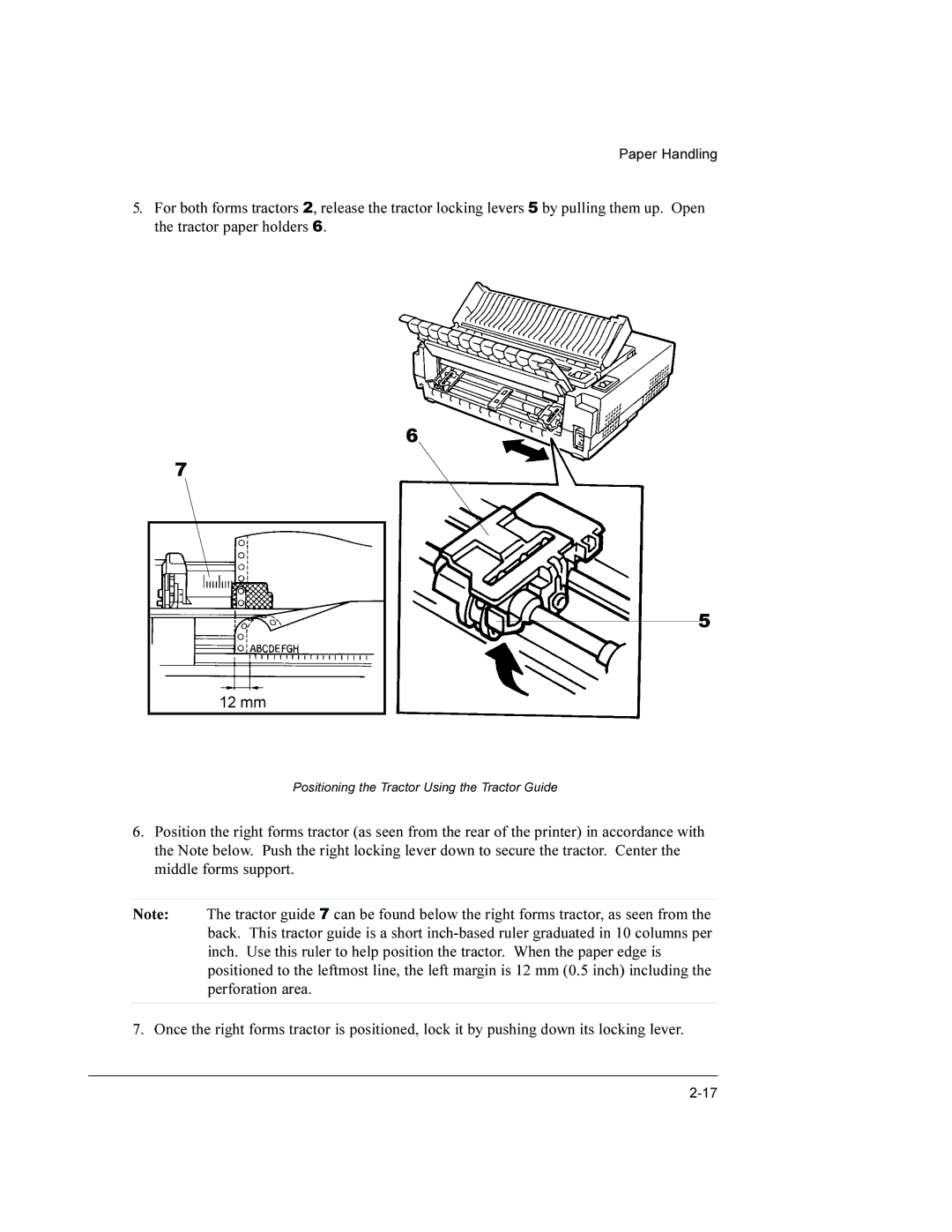 Compaq LA36 user manual Positioning the Tractor Using the Tractor Guide 